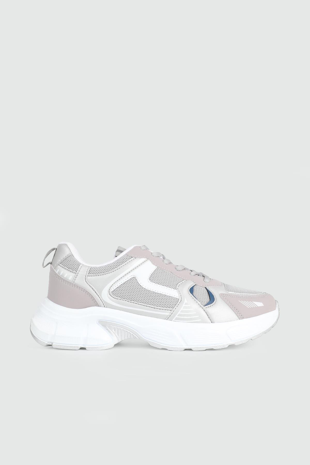 Nefes Alır Kalın Taban Bağcıklı Buz İndigo Beyaz Gümüş Erkek Spor Ayakkabı 7450 Erkek Günlük Spor Ayakkabı REBACK REBACK 7450 MER SPOR