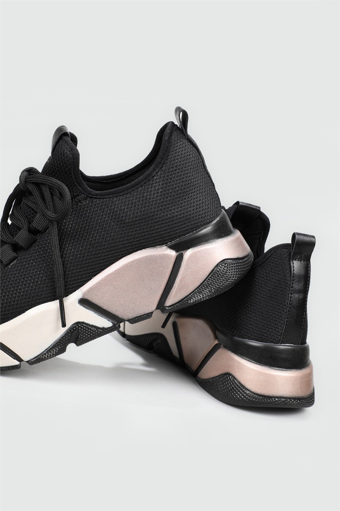 Nefes Alır Kalın Taban Bağcıklı Syh Bej Kadın Spor Ayakkabı RSL-400 Kadın Sneaker Beınsteps Beinsteps RSL-400 22Y
