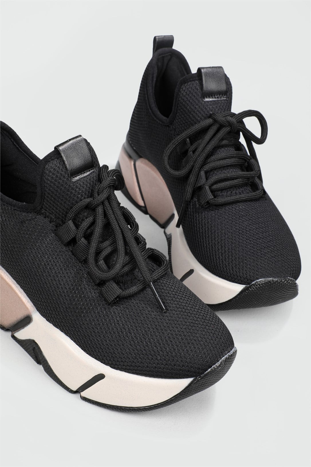 Nefes Alır Kalın Taban Bağcıklı Syh Bej Kadın Spor Ayakkabı RSL-400 Kadın Sneaker Beınsteps Beinsteps RSL-400 22Y