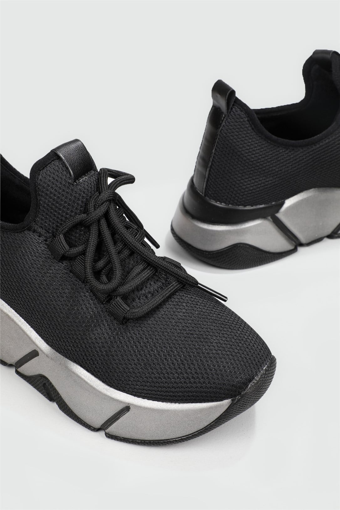 Nefes Alır Kalın Taban Bağcıklı Syh Platin Kadın Spor Ayakkabı RSL-400 Kadın Sneaker Beınsteps Beinsteps RSL-400 22Y