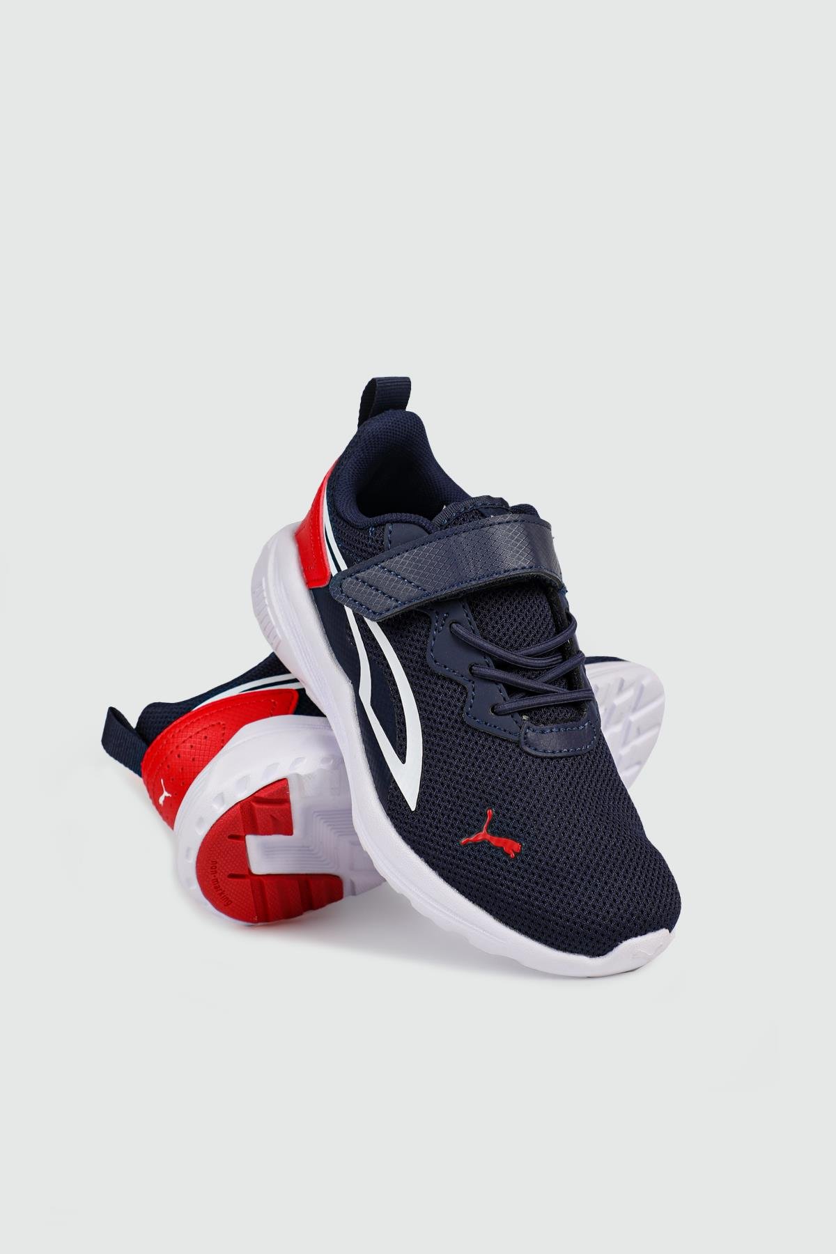 Nefes Alır Kalın Taban Cırtlı Laci Beyaz Kırmızı Çocuk Spor Ayakkabı 387387-07 Çocuk Günlük Spor Ayakkabı Puma PUMA 387387-07 ALL-DAY PT FLT