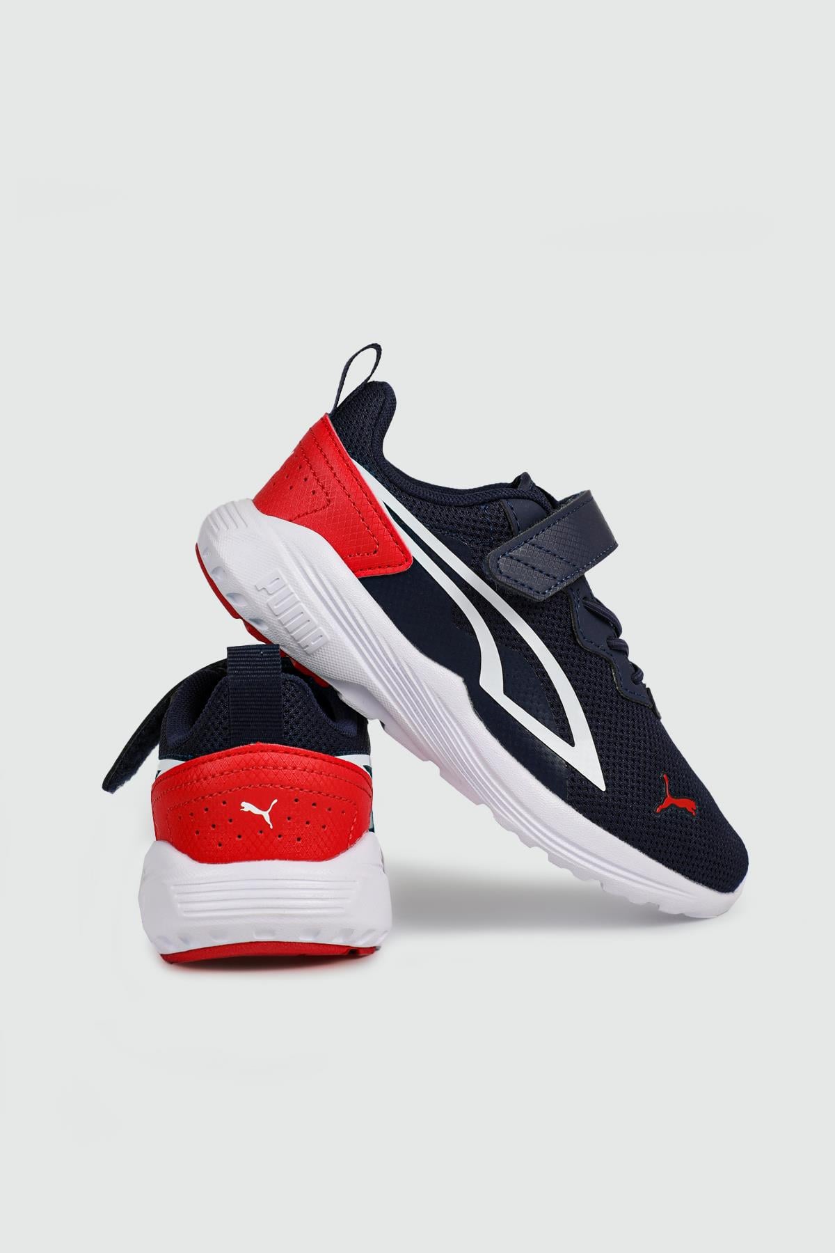 Nefes Alır Kalın Taban Cırtlı Laci Beyaz Kırmızı Çocuk Spor Ayakkabı 387387-07 Çocuk Günlük Spor Ayakkabı Puma PUMA 387387-07 ALL-DAY PT FLT