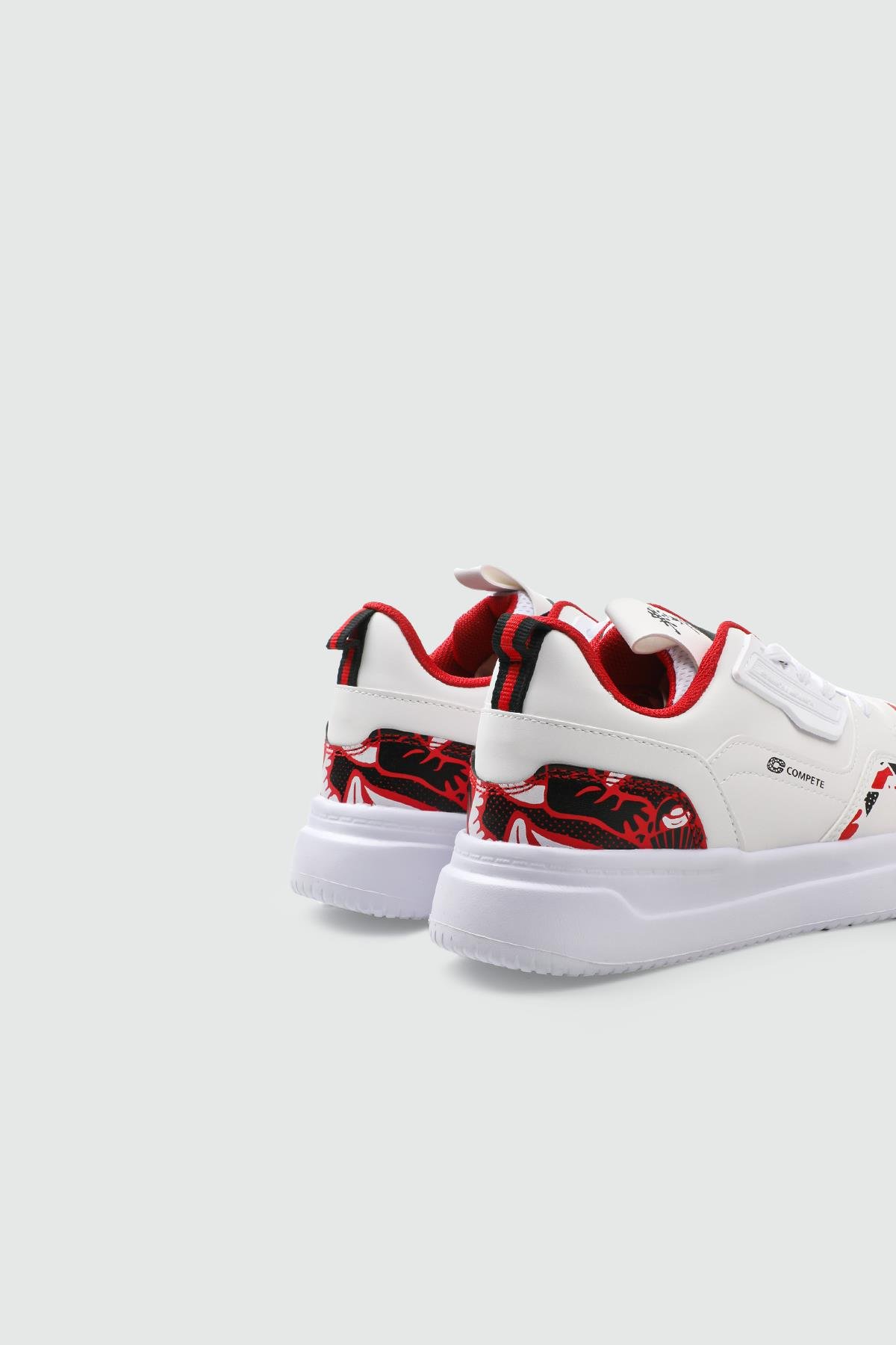 Nefes Alır Rahat Beyaz Kırmızı Unisex Spor Ayakkabı CONPAX 1504 Unisex Günlük Spor Ayakkabı Conpax CONPAX 25Y 1504