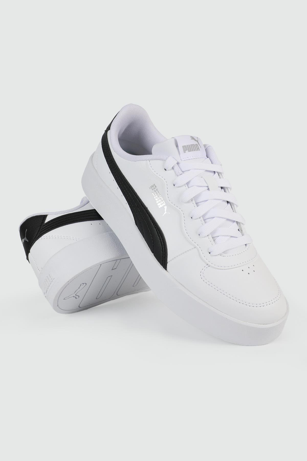 Nefes Alır Rahat Günlük Beyaz Siyah Unisex Spor Ayakkabı 380147-04 Unisex Günlük Spor Ayakkabı Puma PUMA 380147-04 SKYE CLEAN