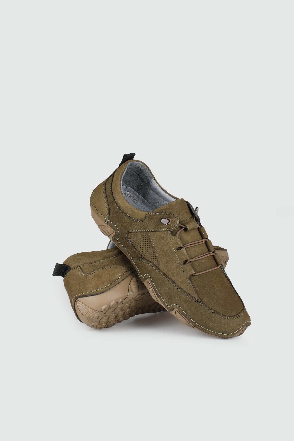 Nefes Alır Rahat Haki Nubuk Erkek Ayakkabı 328 Erkek Günlük Ayakkabı James Franco FRANCO MEN 328 MER 24K