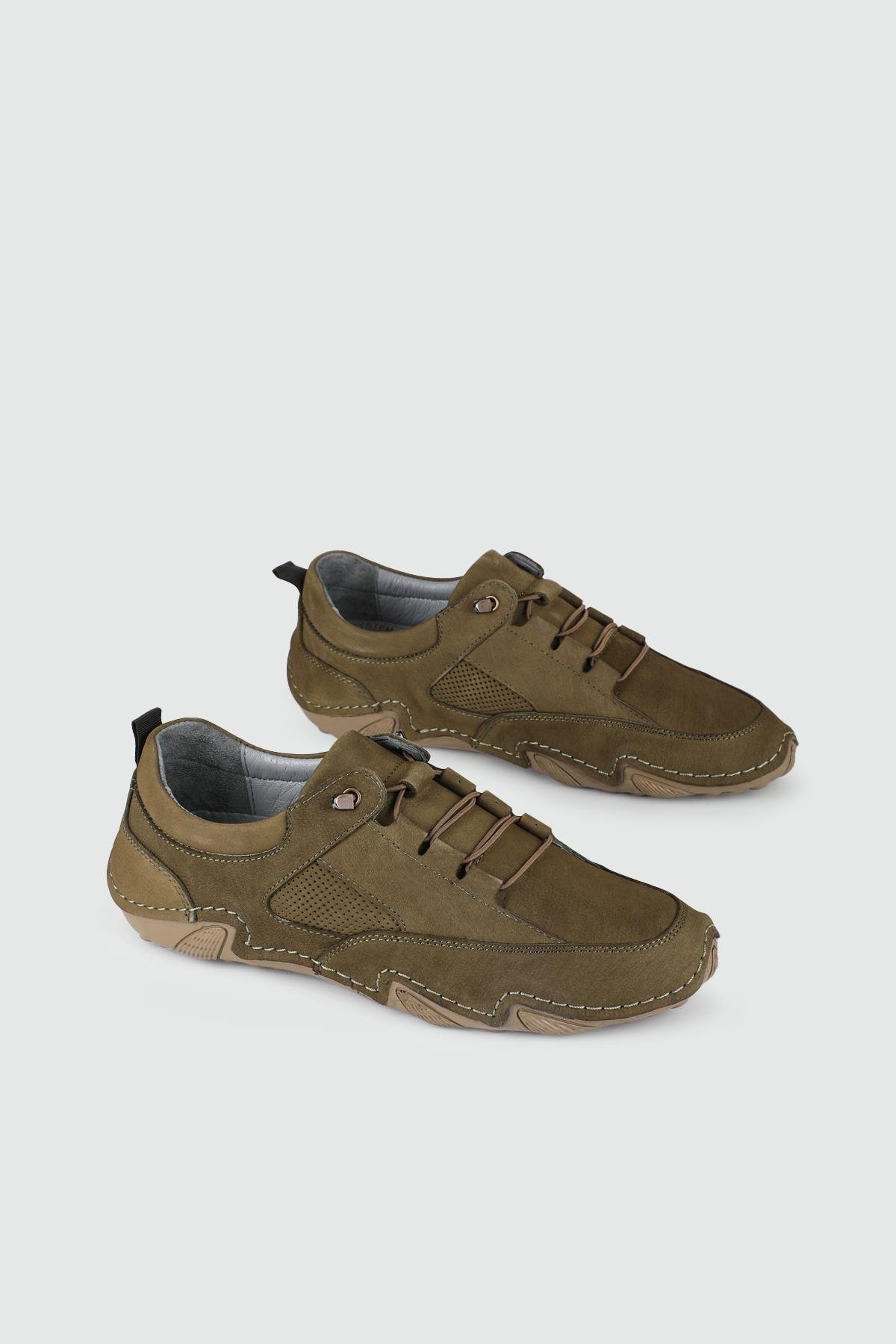 Nefes Alır Rahat Haki Nubuk Erkek Ayakkabı 328 Erkek Günlük Ayakkabı James Franco FRANCO MEN 328 MER 24K