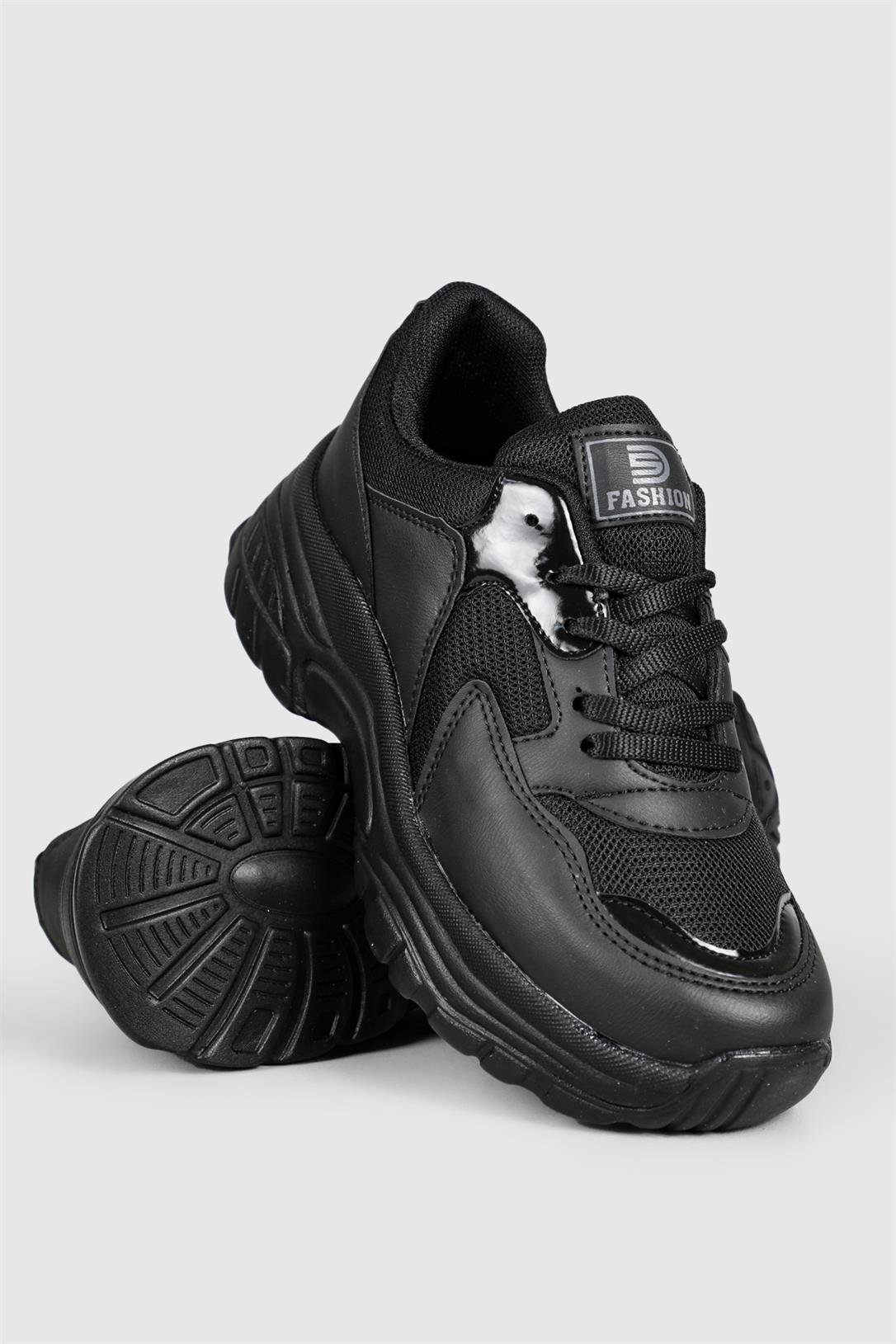 Nefes Alır Rahat Siyah Kadın Spor Ayakkabı 140 Kadın Günlük Spor Ayakkabı Dark Step DARKSTEP 140 ZEN SPOR AYAK