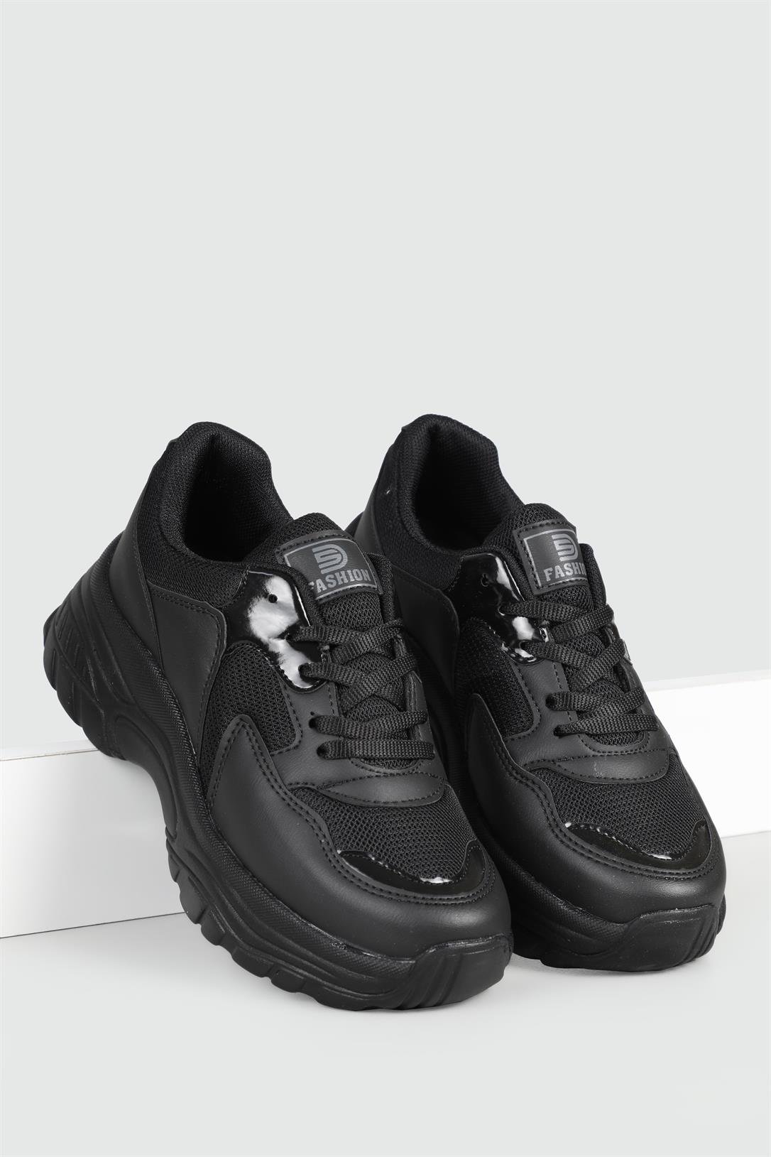 Nefes Alır Rahat Siyah Kadın Spor Ayakkabı 140 Kadın Günlük Spor Ayakkabı Dark Step DARKSTEP 140 ZEN SPOR AYAK