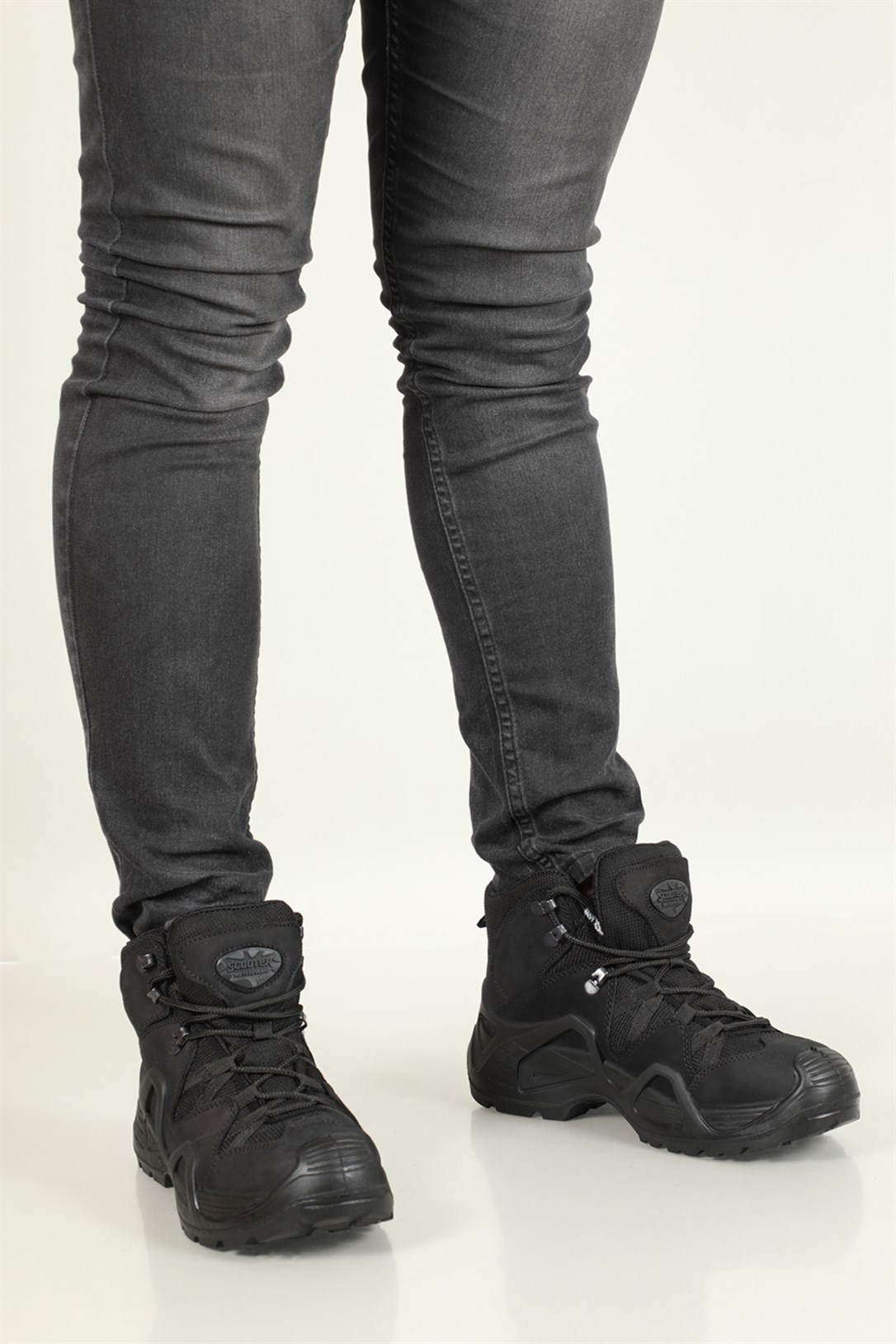 Nefes Alır Rahat Siyah Nubuk Erkek Bot 1492 Erkek Günlük confort Bot Scooter SCOOTER 1492 MER SU GÇRMZ BOT