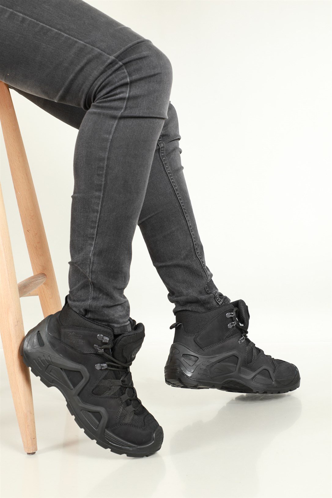 Nefes Alır Rahat Siyah Nubuk Erkek Bot 1492 Erkek Günlük confort Bot Scooter SCOOTER 1492 MER SU GÇRMZ BOT