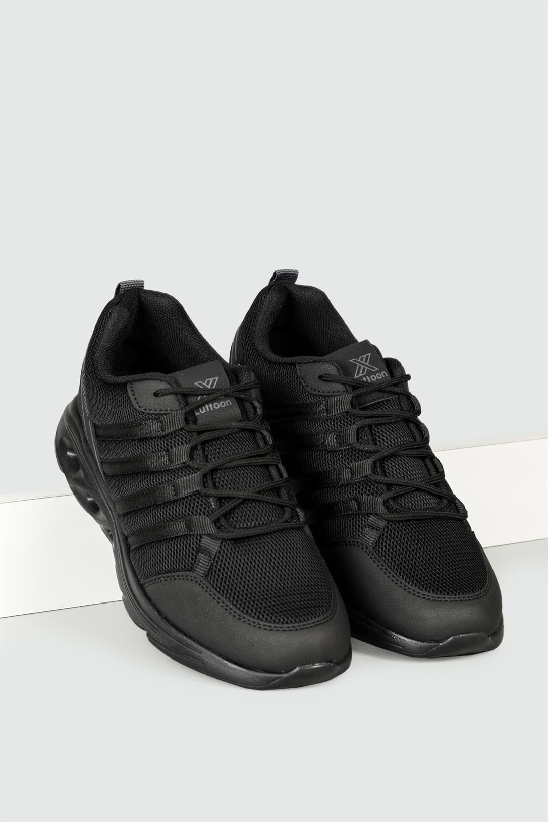 Nefes Alır Sneaker Siyah Füme Erkek Spor Ayakkabı 4138 Erkek Günlük Spor Ayakkabı Lutton LUTTON 4138 MER SPOR