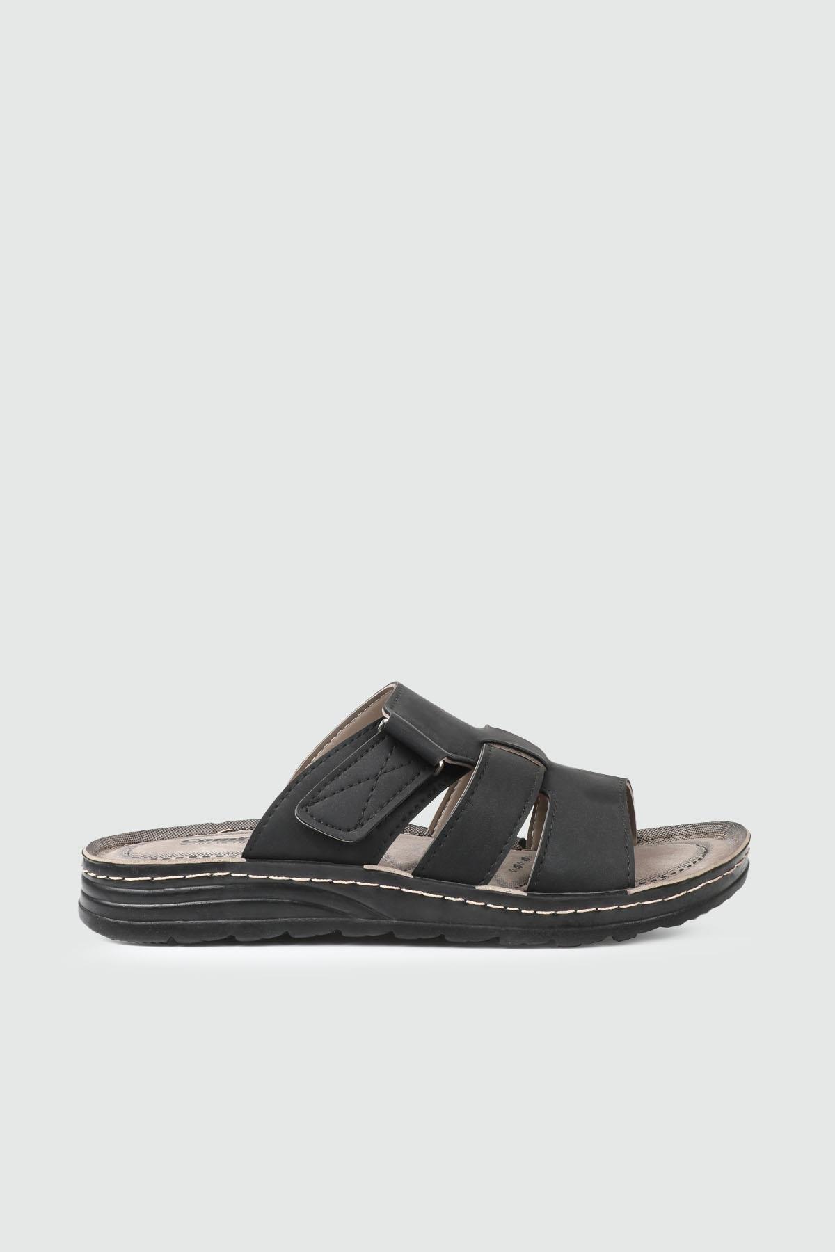 Önden Tokalı Günlük Siyah Erkek Terlik 9901 Erkek Terlik Avox AVOX 25Y-9901 Erkek Ter