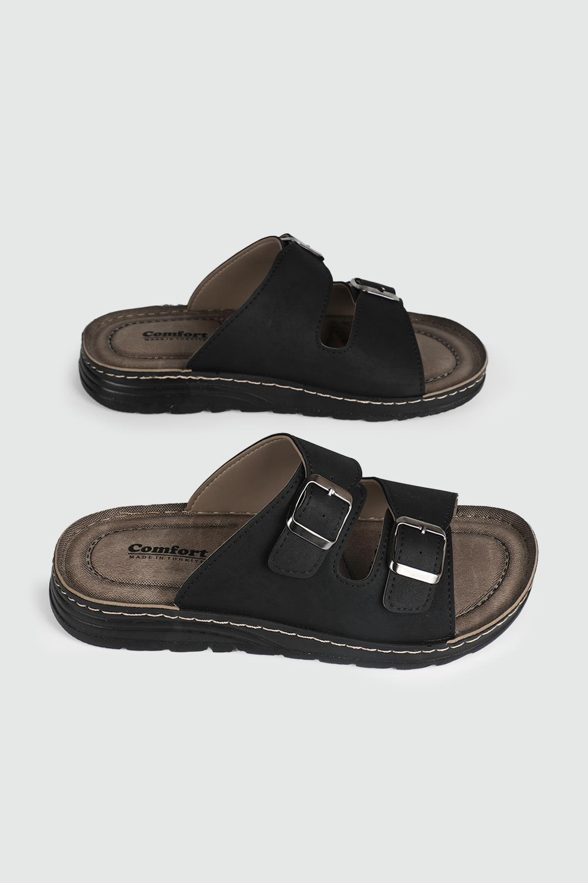 Önden Tokalı Günlük Siyah Erkek Terlik 9902 Erkek Terlik Avox AVOX 9902 Erkek 24Y