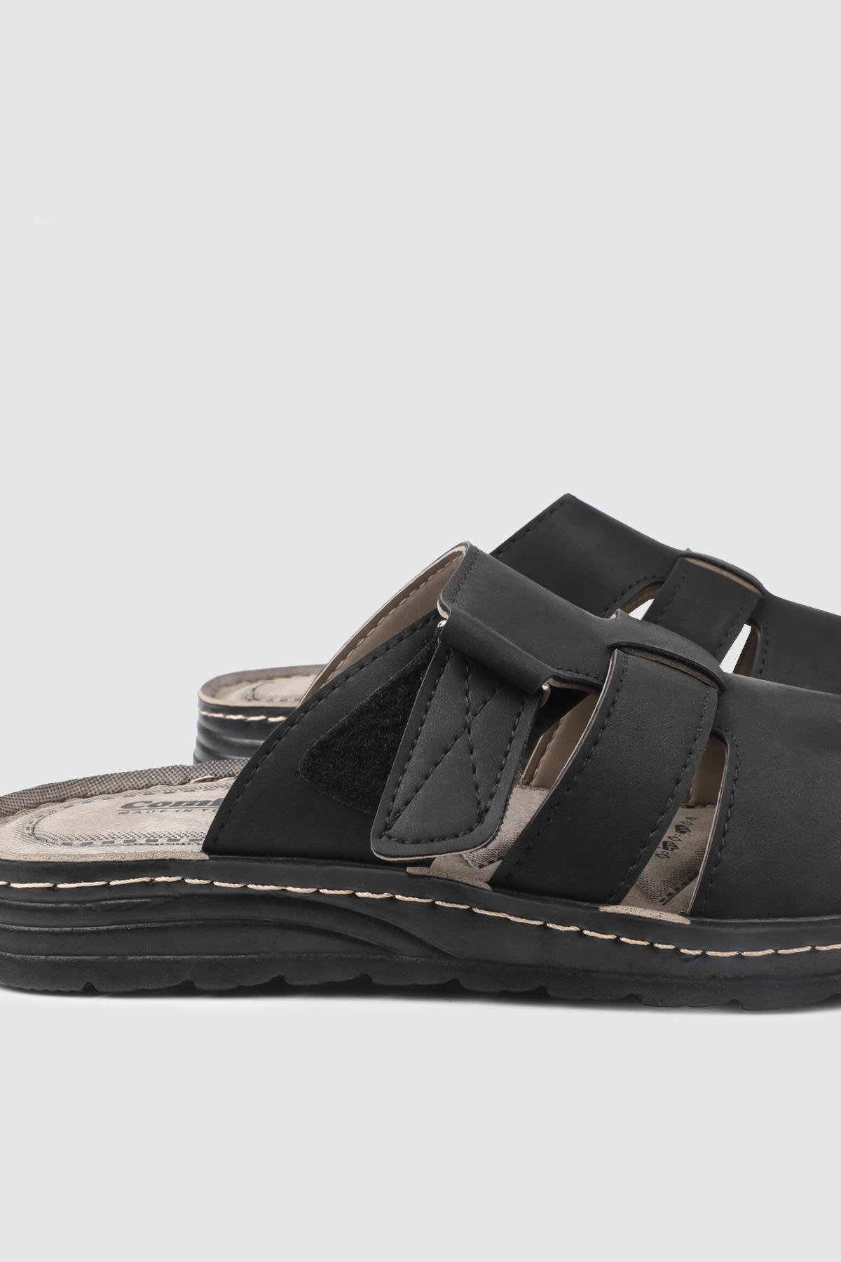 Önden Tokalı Günlük Siyah Erkek Terlik 9901 Erkek Terlik Avox AVOX 25Y-9901 Erkek Ter