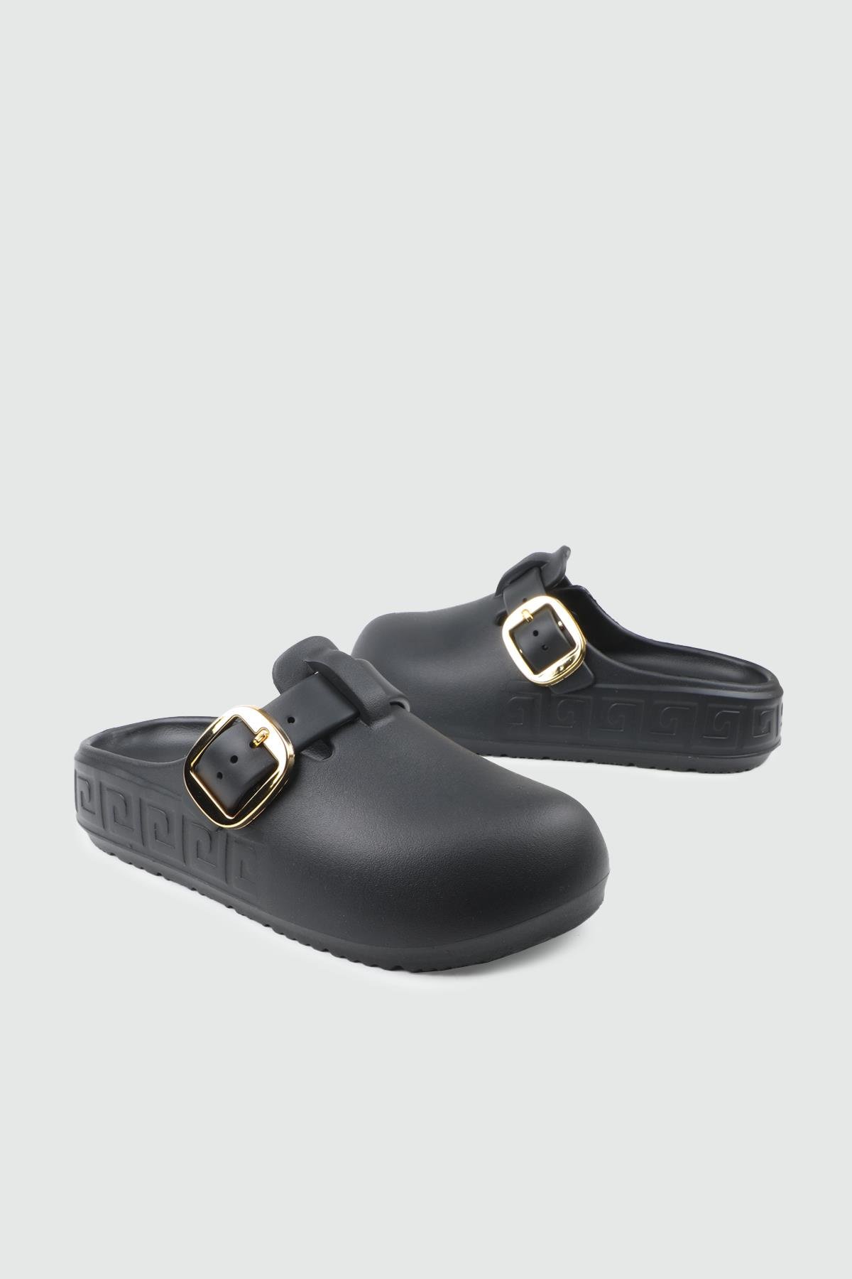 Önü Kapalı Arkası Açık Siyah Kadın Rahat Terlik 033 Kadın Günlük Terlik Lovita LOVİTA 25K 033 ZEN KAPALI TRLK