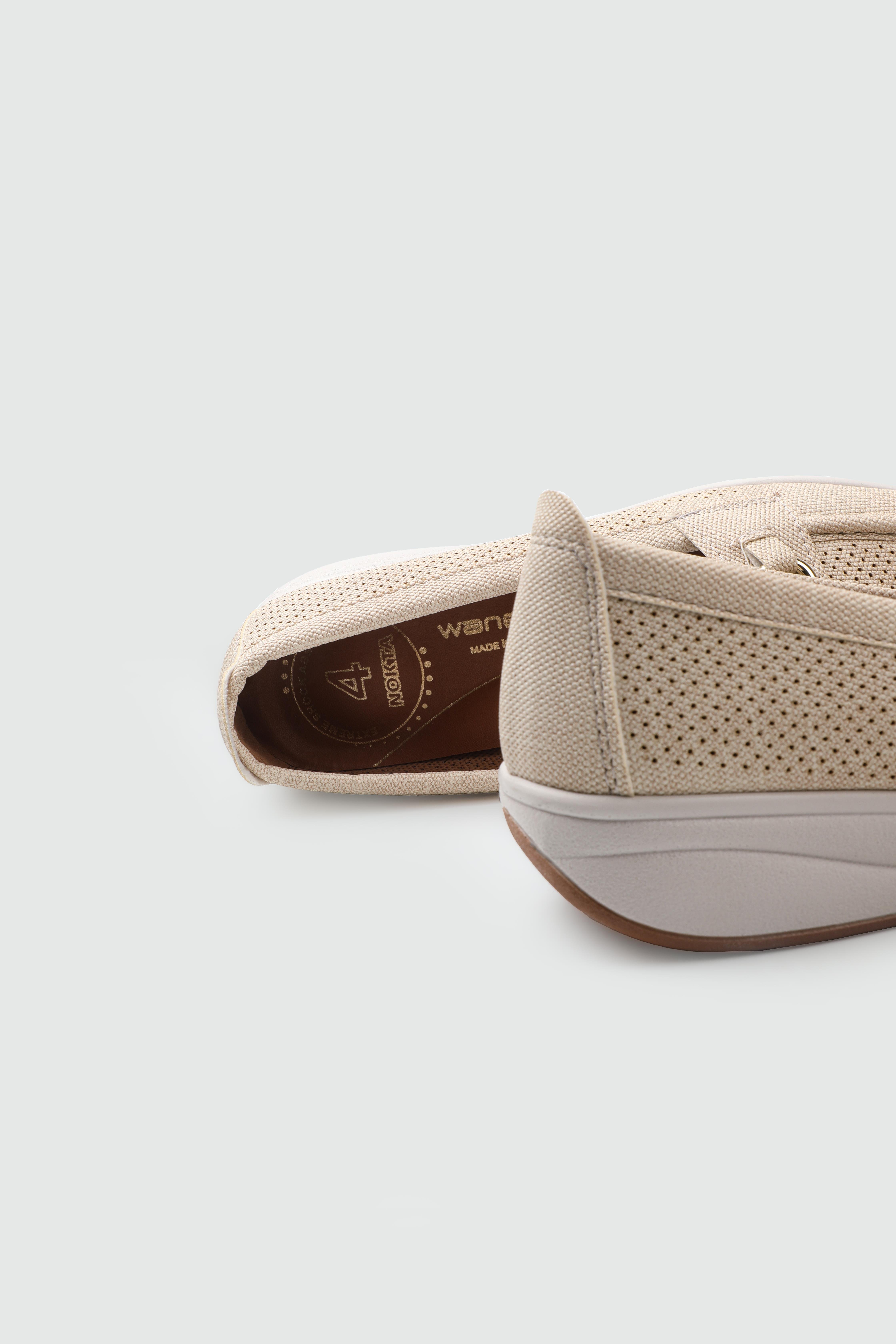 Ortapedik Taban Günlük Rahat Krem Kot Zımbalı Kadın Ayakkabı WANETTİ 25-267 Kadın Günlük Ayakkabı Wanetti Wanetti 25-267 Kadın 25Y