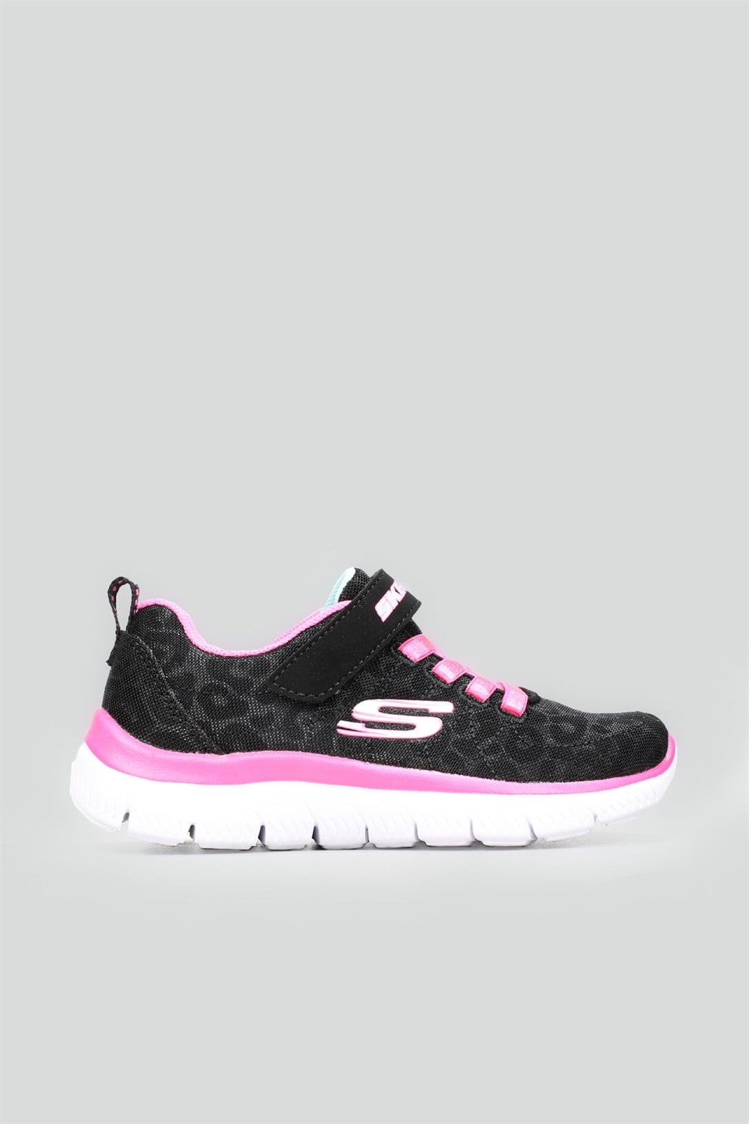 Ortapedik Taban Günlük Rahat Siyah Pembe Çocuk Spor Ayakkabı SUMMIT WORLD WILD Çocuk Günlük Spor Ayakkabı Skechers SKECHERS 302072 Çocuk Spor 22Y
