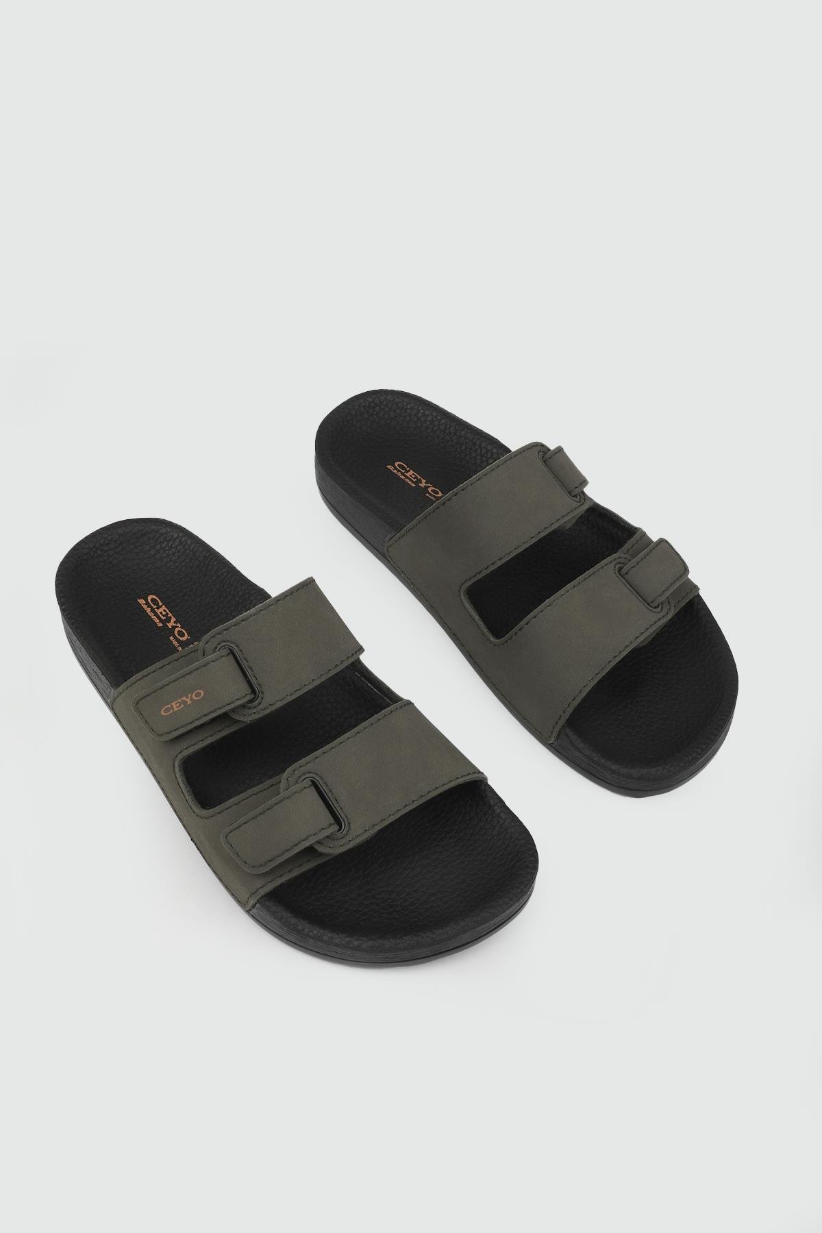 Ortopedik Haki Kadın Terlik CEYO BAHAMA-16 Kadın Günlük Terlik Ceyo CEYO BAHAMA-16 ZEN TERLİK