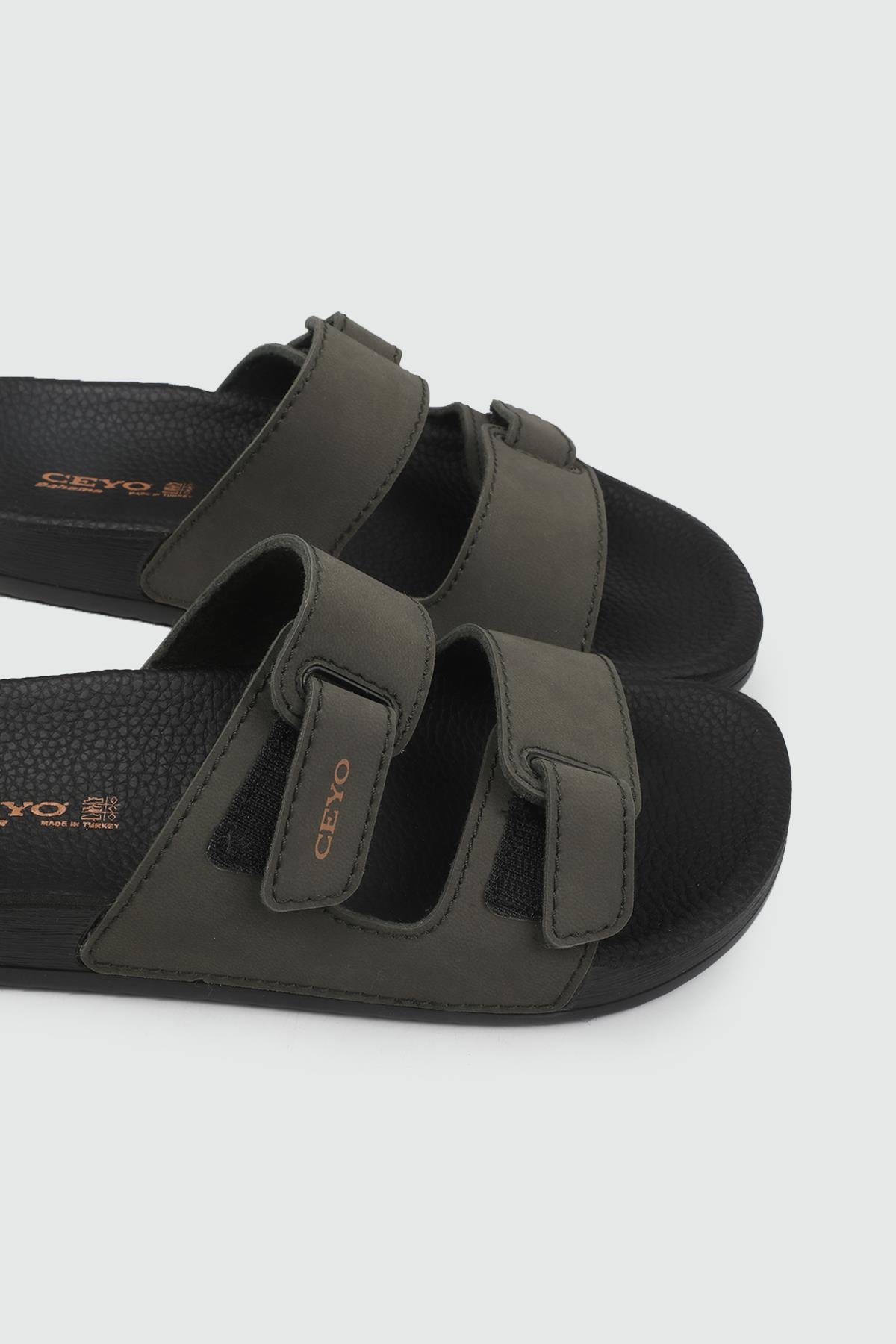 Ortopedik Haki Kadın Terlik CEYO BAHAMA-16 Kadın Günlük Terlik Ceyo CEYO BAHAMA-16 ZEN TERLİK