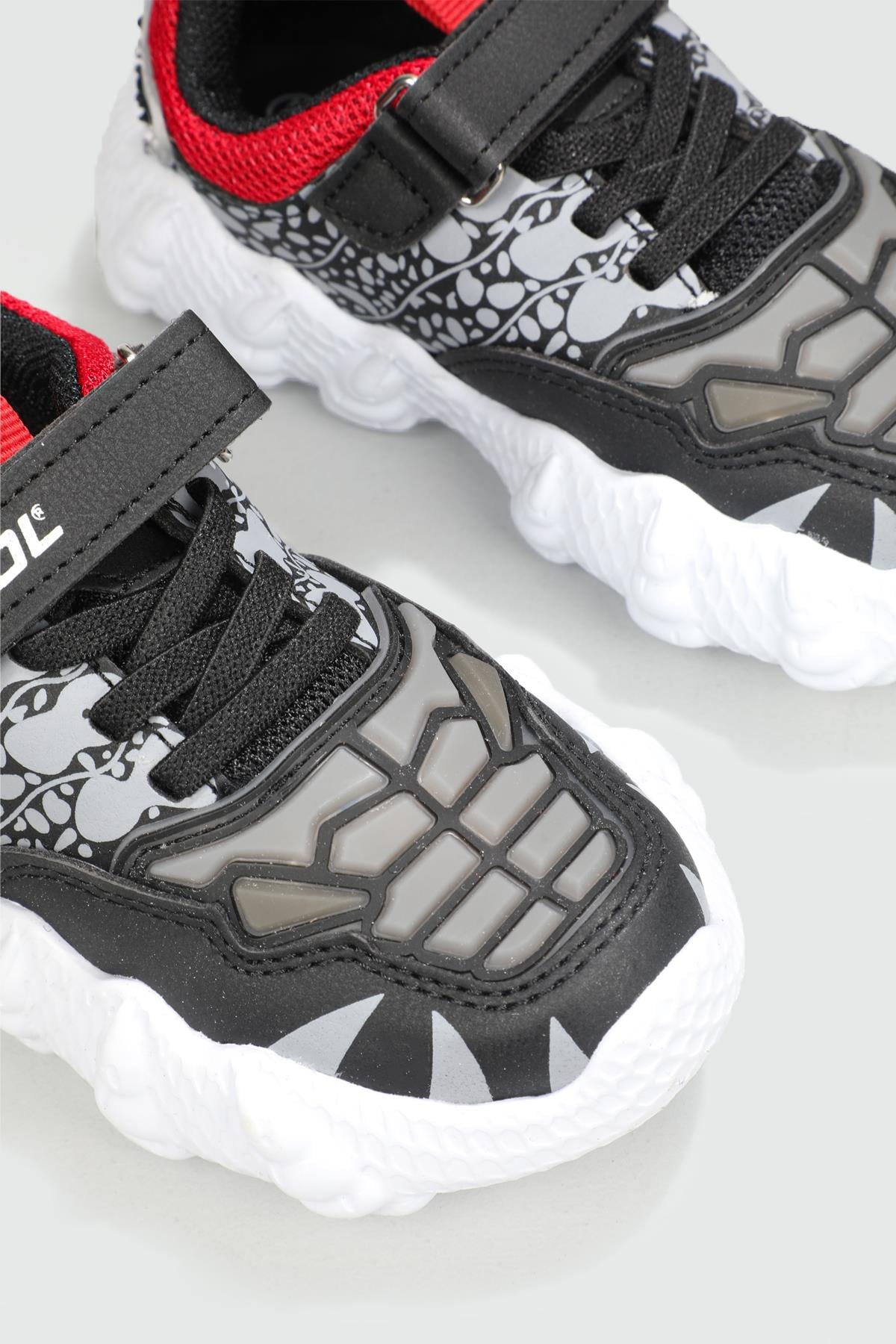 Ortopedik Işıklı Sneaker Siyah Çocuk Spor Ayakkabı GODZILLA Çocuk Günlük Spor Ayakkabı Cool COOL Godzilla Işıklı 22Y