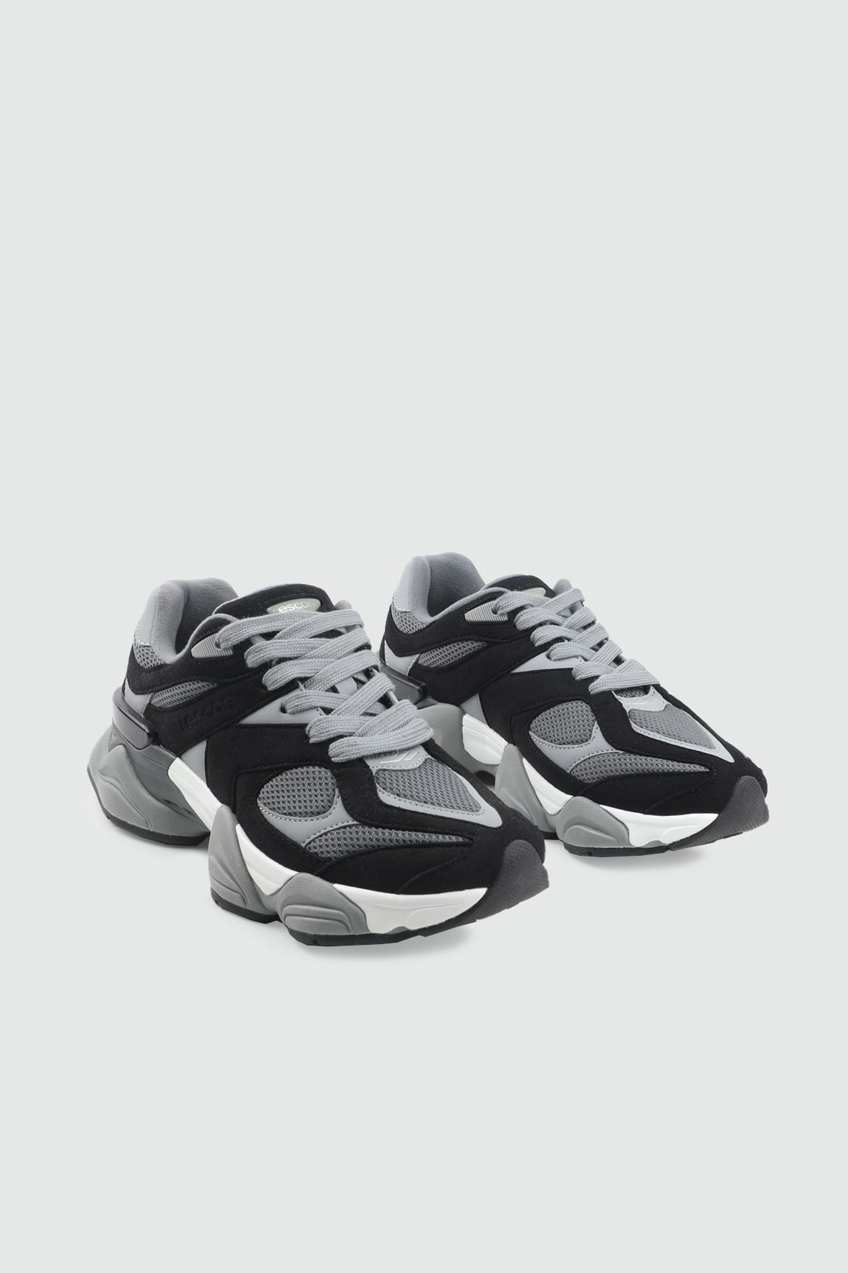 Rahat Bağcıklı Sneaker Füme Kadın Spor Ayakkabı LESCON GHOST 3 Kadın Günlük Spor Ayakkabı Lescon LESCON GHOST 3 EASYSTEP UNİS