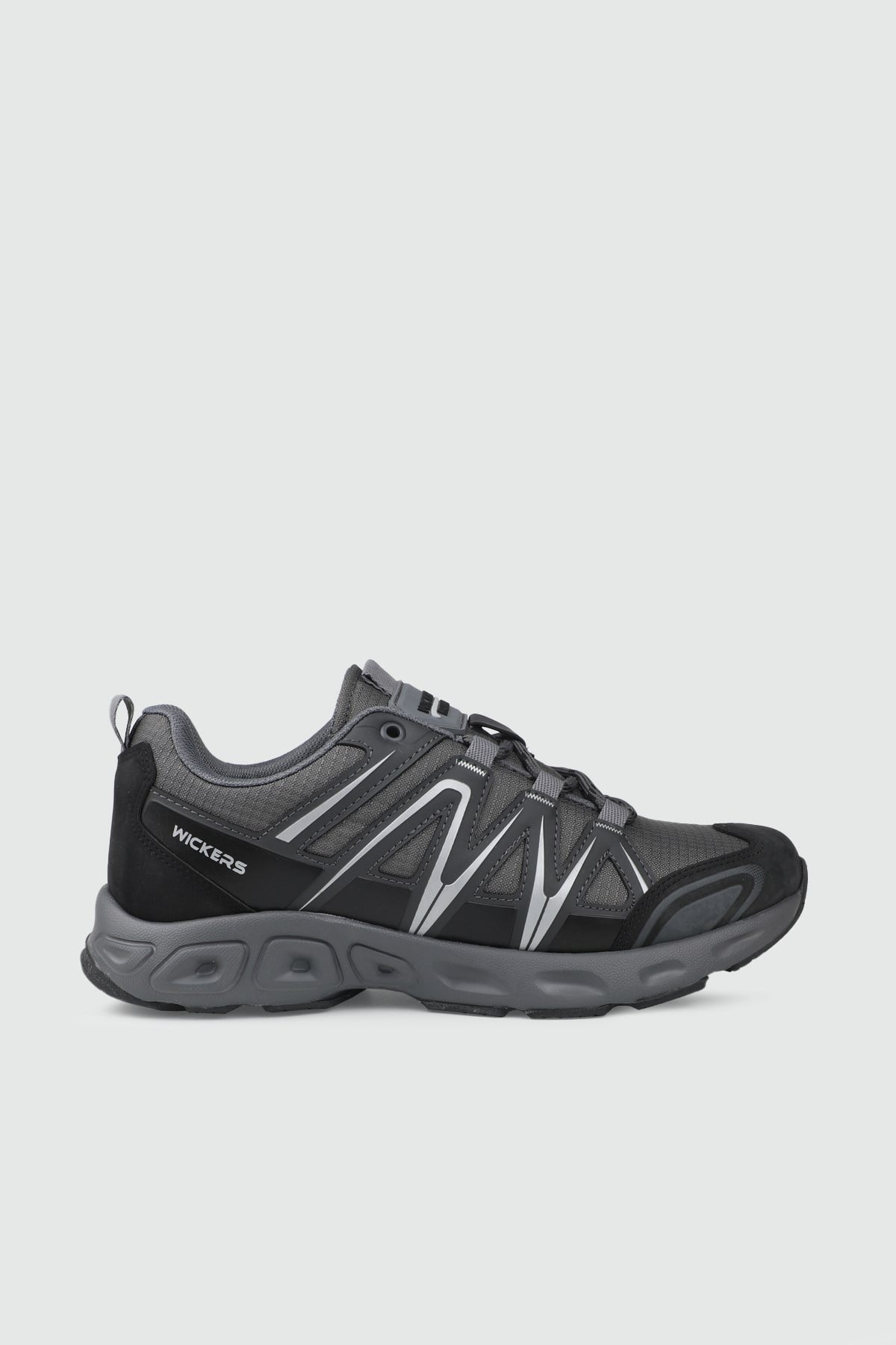 Rahat Bağcıklı Sneaker Füme Siyah Erkek Spor Ayakkabı WİCKERS 3091 Erkek Günlük Spor Ayakkabı Wickers WİCKERS 26K 3091 MER AYAK