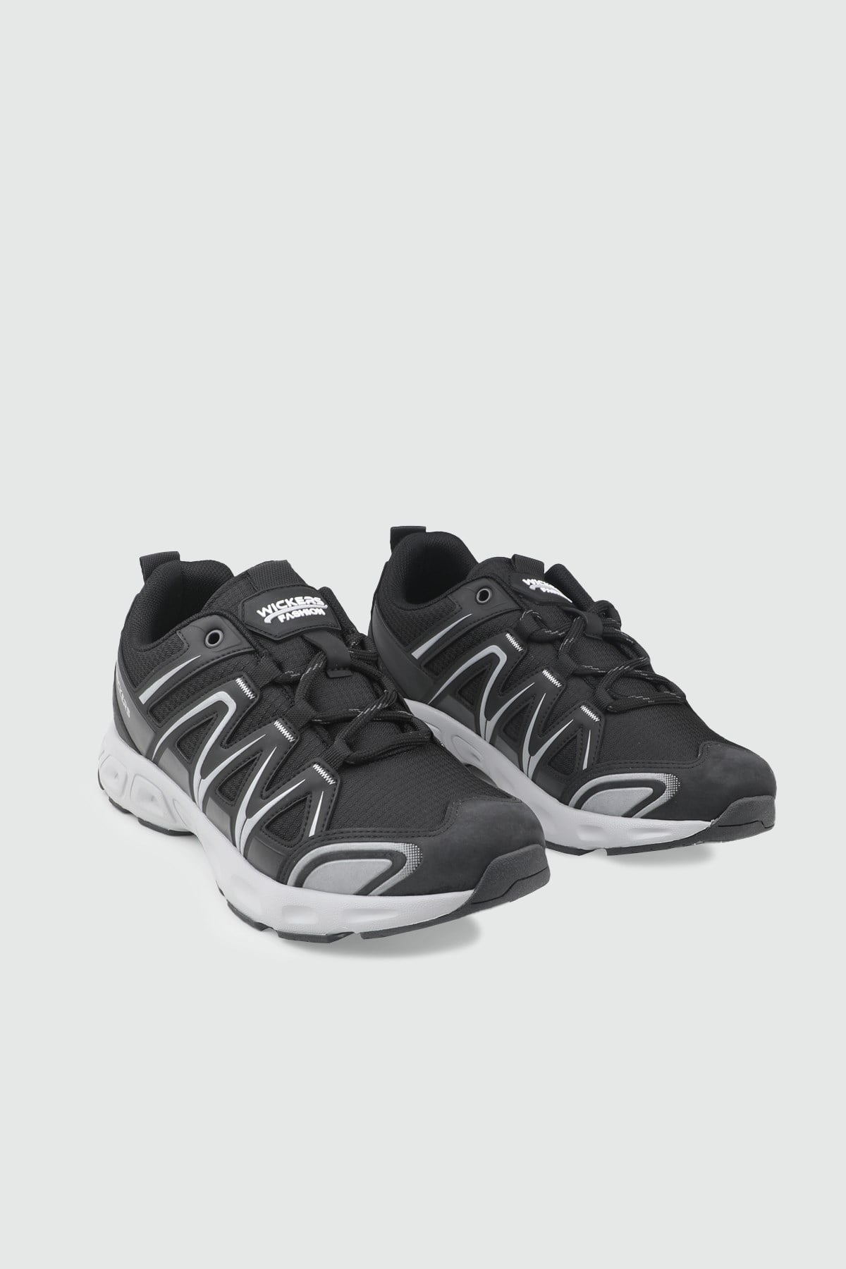 Rahat Bağcıklı Sneaker Siyah Beyaz Erkek Spor Ayakkabı WİCKERS 3091 Erkek Günlük Spor Ayakkabı Wickers WİCKERS 26K 3091 MER AYAK
