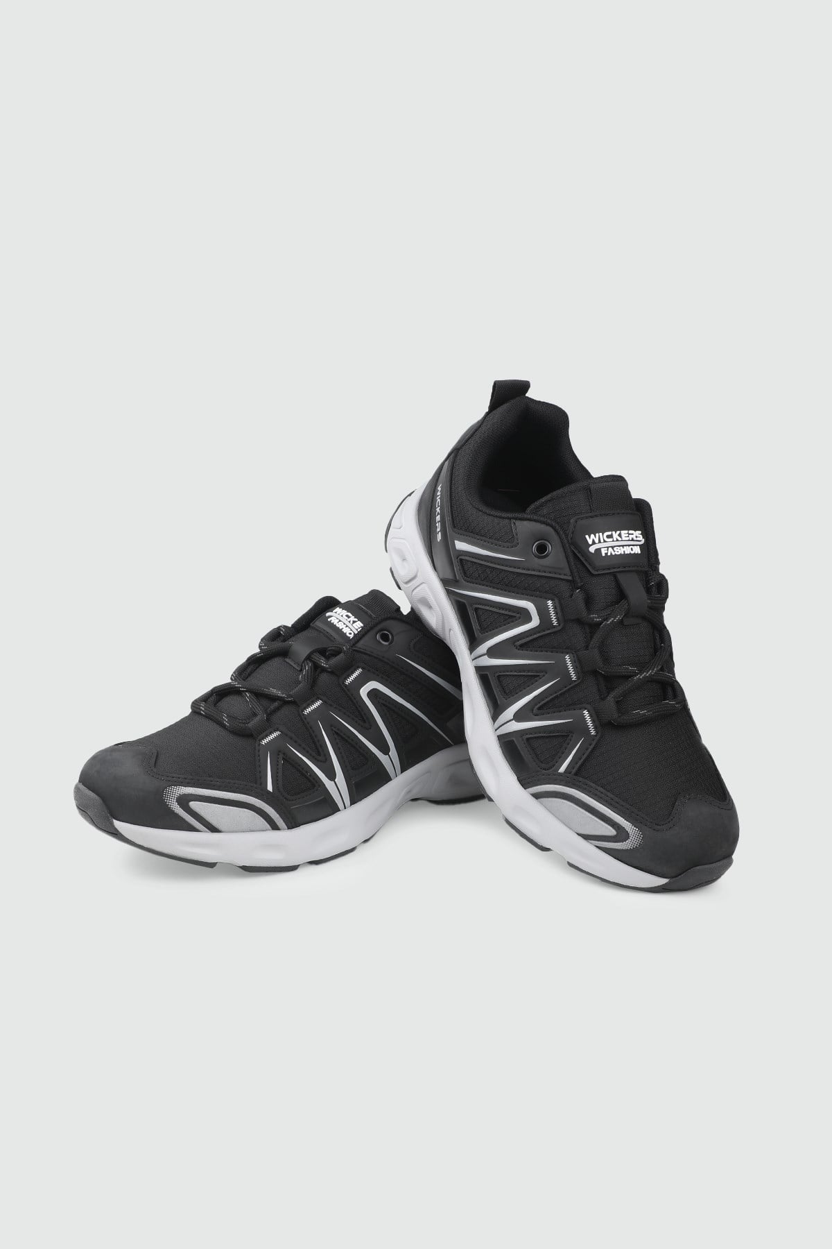 Rahat Bağcıklı Sneaker Siyah Beyaz Erkek Spor Ayakkabı WİCKERS 3091 Erkek Günlük Spor Ayakkabı Wickers WİCKERS 26K 3091 MER AYAK