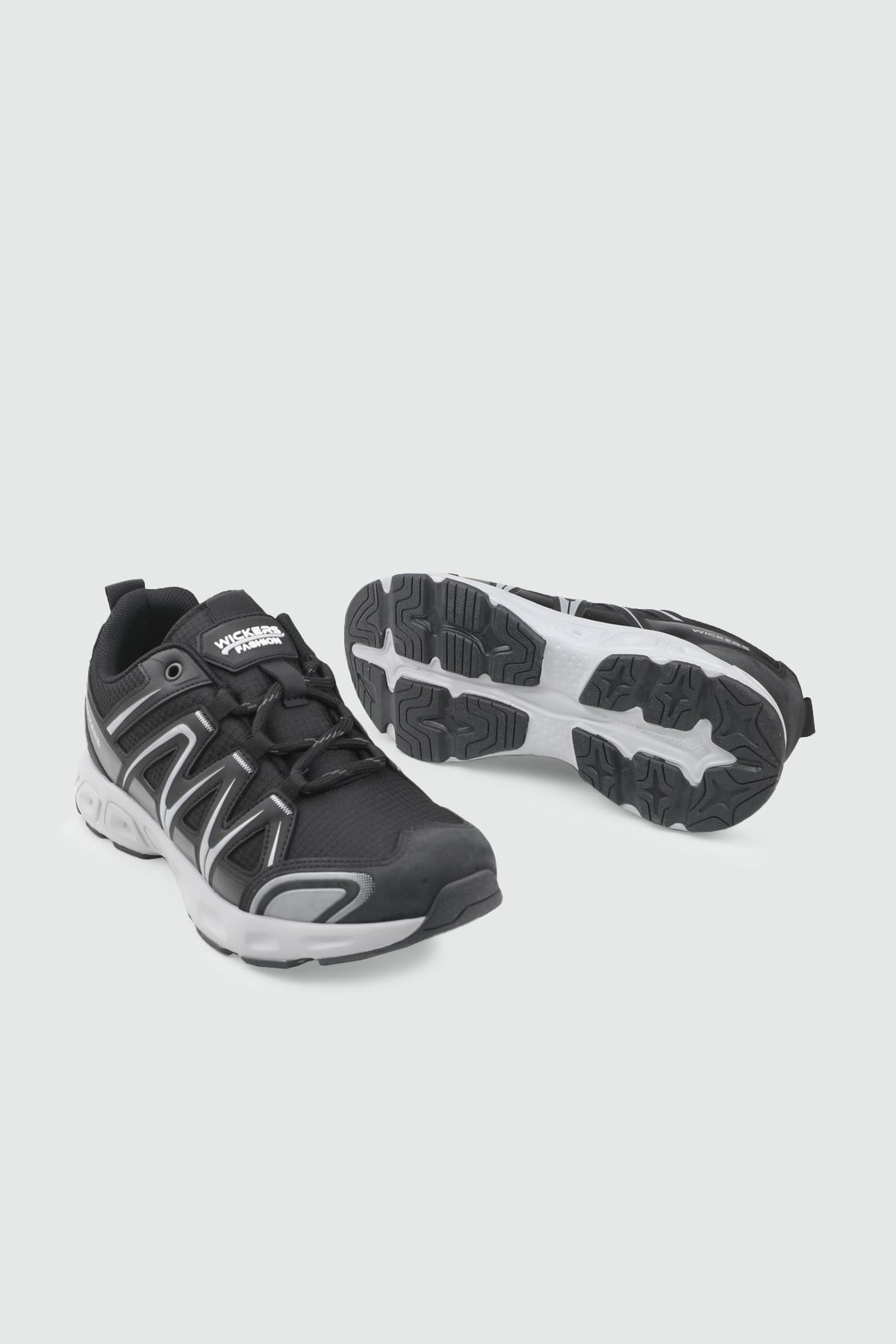 Rahat Bağcıklı Sneaker Siyah Beyaz Erkek Spor Ayakkabı WİCKERS 3091 Erkek Günlük Spor Ayakkabı Wickers WİCKERS 26K 3091 MER AYAK