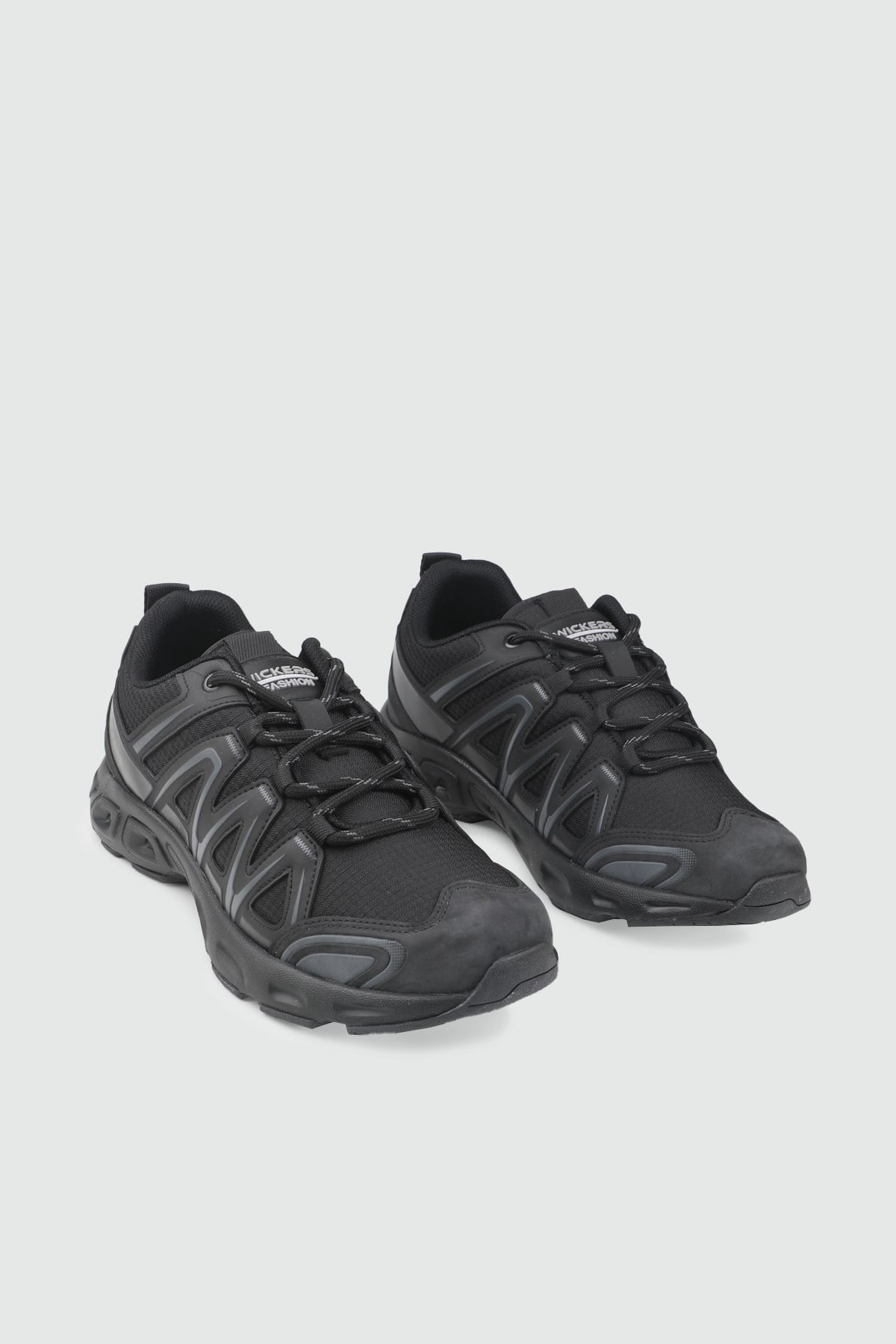 Rahat Bağcıklı Sneaker Siyah Füme Erkek Spor Ayakkabı WİCKERS 3091 Erkek Günlük Spor Ayakkabı Wickers WİCKERS 26K 3091 MER AYAK