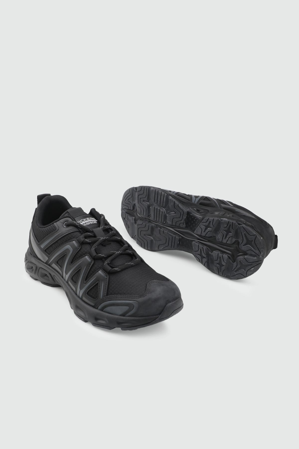Rahat Bağcıklı Sneaker Siyah Füme Erkek Spor Ayakkabı WİCKERS 3091 Erkek Günlük Spor Ayakkabı Wickers WİCKERS 26K 3091 MER AYAK