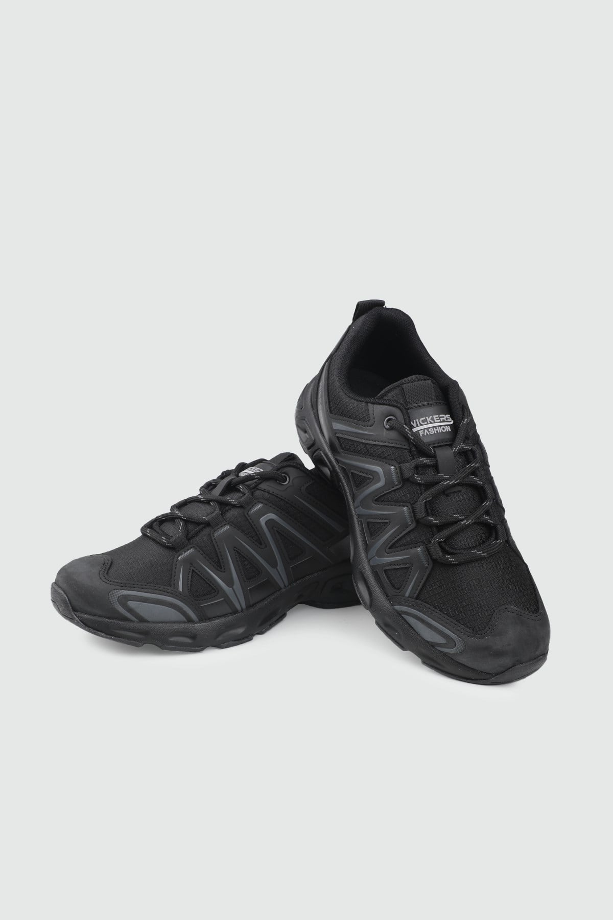 Rahat Bağcıklı Sneaker Siyah Füme Erkek Spor Ayakkabı WİCKERS 3091 Erkek Günlük Spor Ayakkabı Wickers WİCKERS 26K 3091 MER AYAK