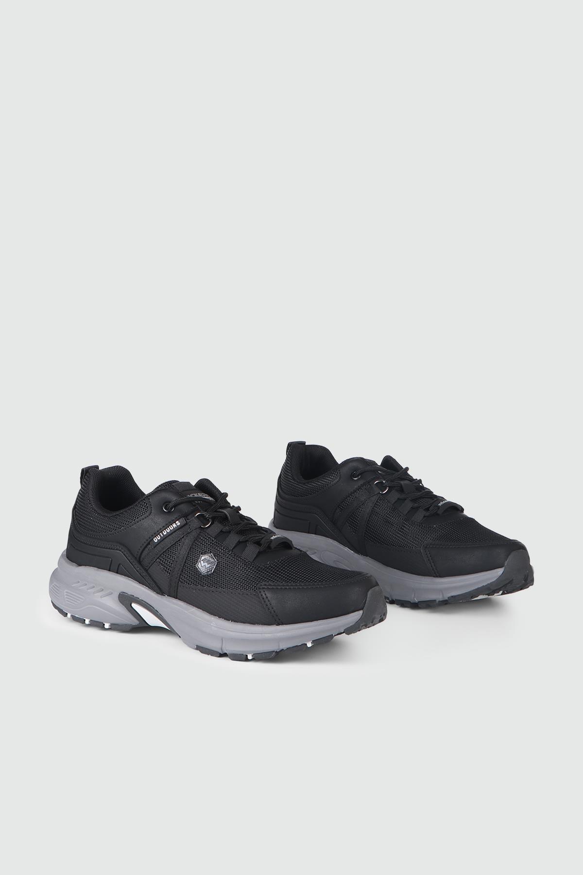 Rahat Bağcıklı Sneaker Siyah Füme Erkek Spor Ayakkabı 2709 Erkek Günlük Spor Ayakkabı Wickers WİCKERS 2709 MER AYAK