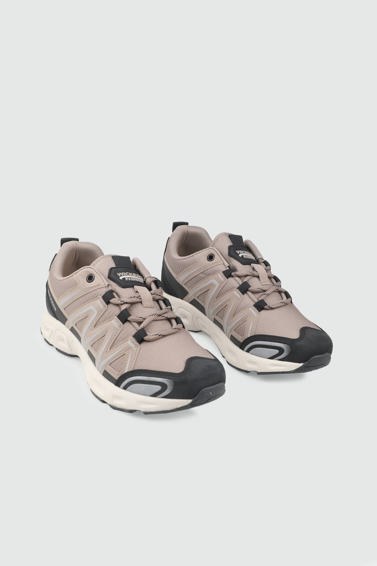 Rahat Bağcıklı Sneaker Vizon Siyah Erkek Spor Ayakkabı WİCKERS 3091 Erkek Günlük Spor Ayakkabı Wickers WİCKERS 26K 3091 MER AYAK