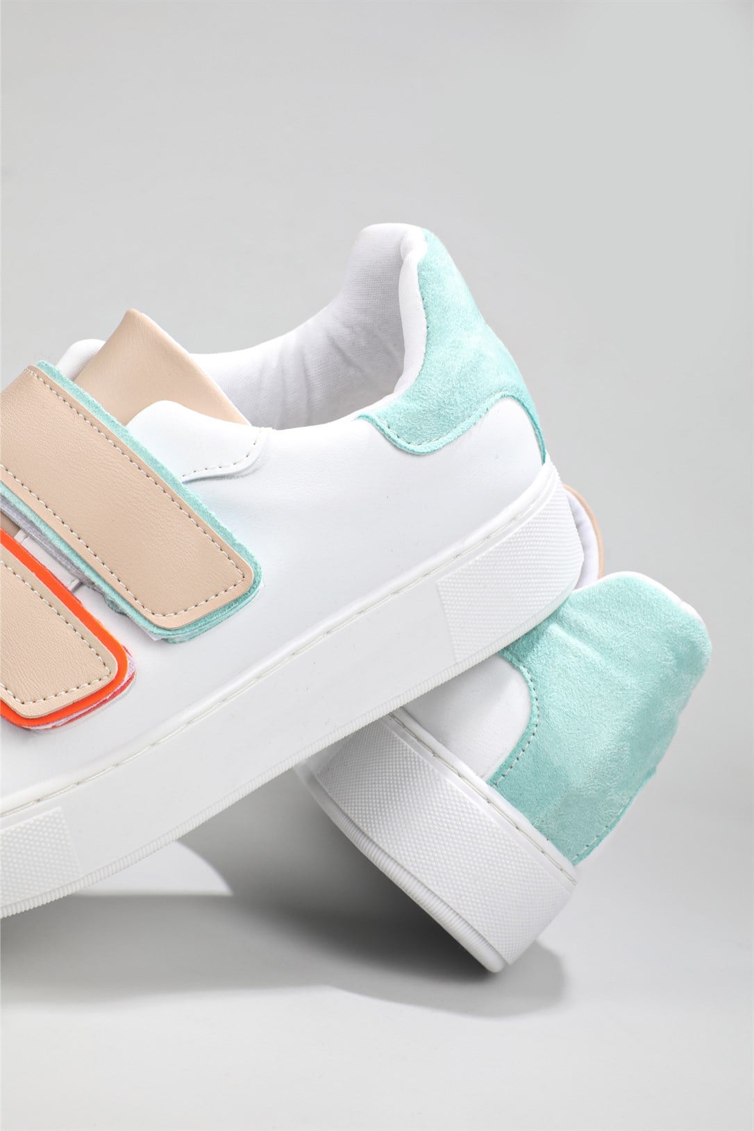 Rahat Cırtlı Kaymaz Taban Byz Nut Mint Yeşil Kadın Spor Ayakkabı LOWCAROLİNE Kadın Sneaker Beınsteps Beinsteps Low Caroline 22K