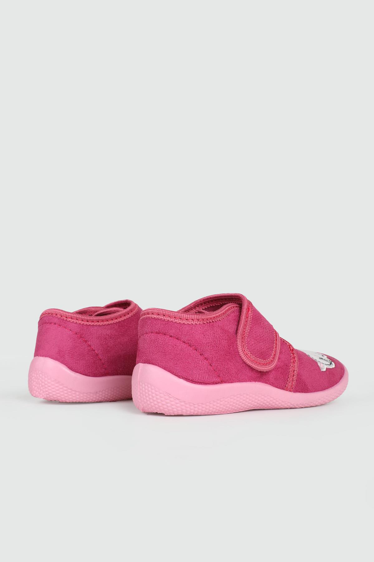 Rahat Cırtlı Kaymaz Taban Fuşya Çocuk Panduf Çocuk Panduf ÇAĞLAR ÇAGLAR KEDİLİ ÇOCUK 24K