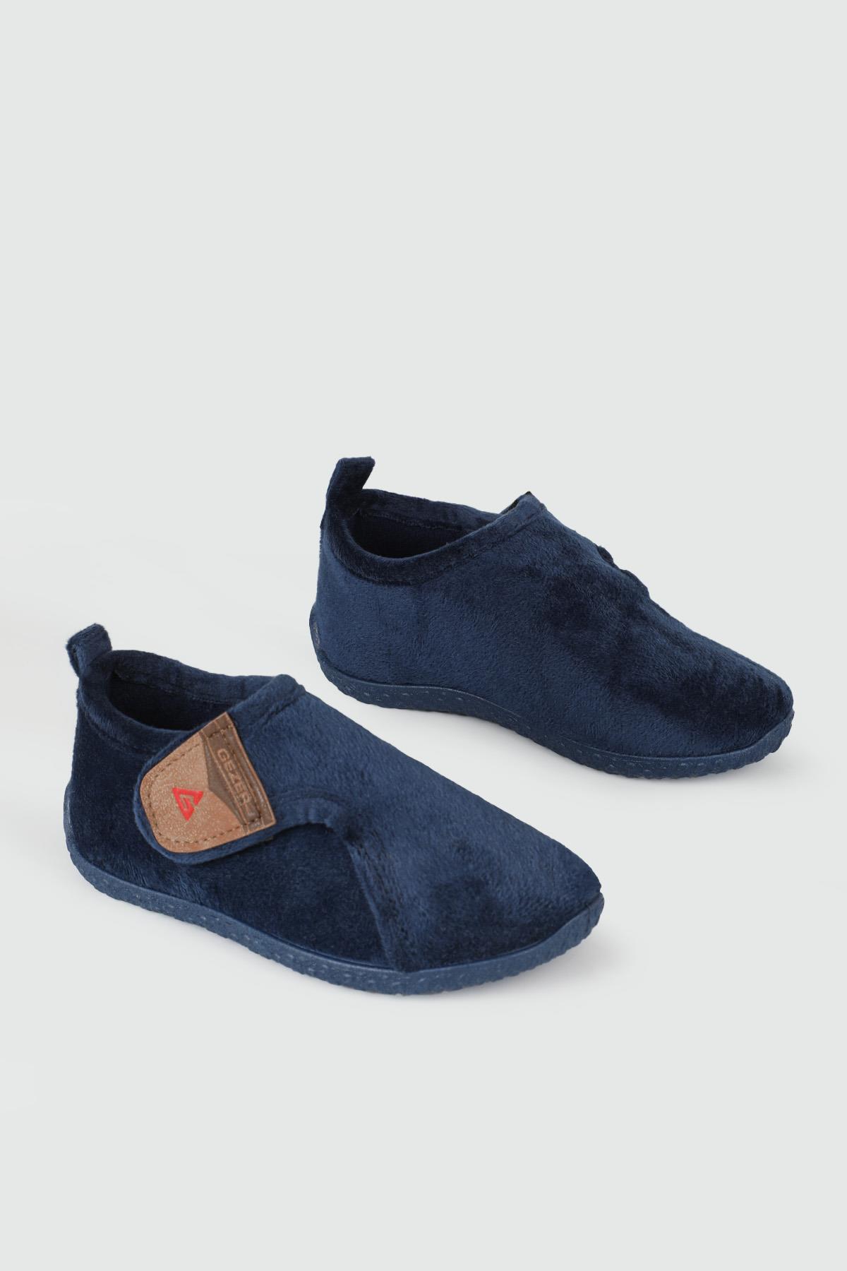Rahat Cırtlı Kaymaz Taban Lacivert Çocuk Panduf 3378 Çocuk Panduf Gezer GEZER 3378 PATİK PANDUF