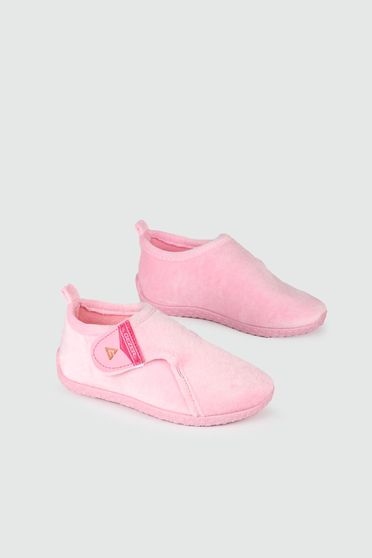 Rahat Cırtlı Kaymaz Taban Pembe Çocuk Panduf 3378 Çocuk Panduf Gezer GEZER 3378 PATİK PANDUF