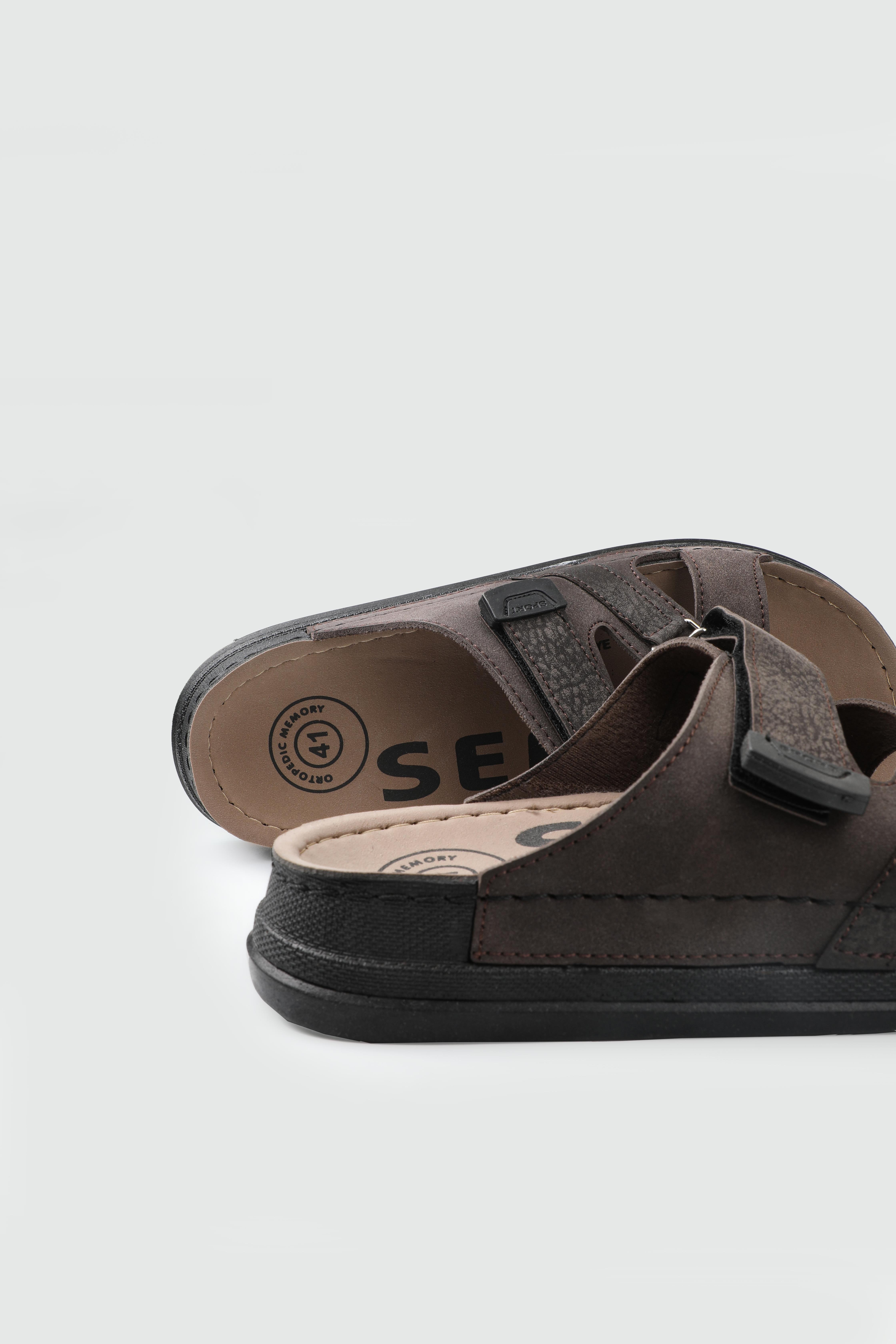 RAHAT GÜNLÜK TERLİK Kahve Nubuk Erkek Terlik SERRA 6003 Erkek Terlik Serra SERRA 25Y-6003 MER TERLİK CIRT