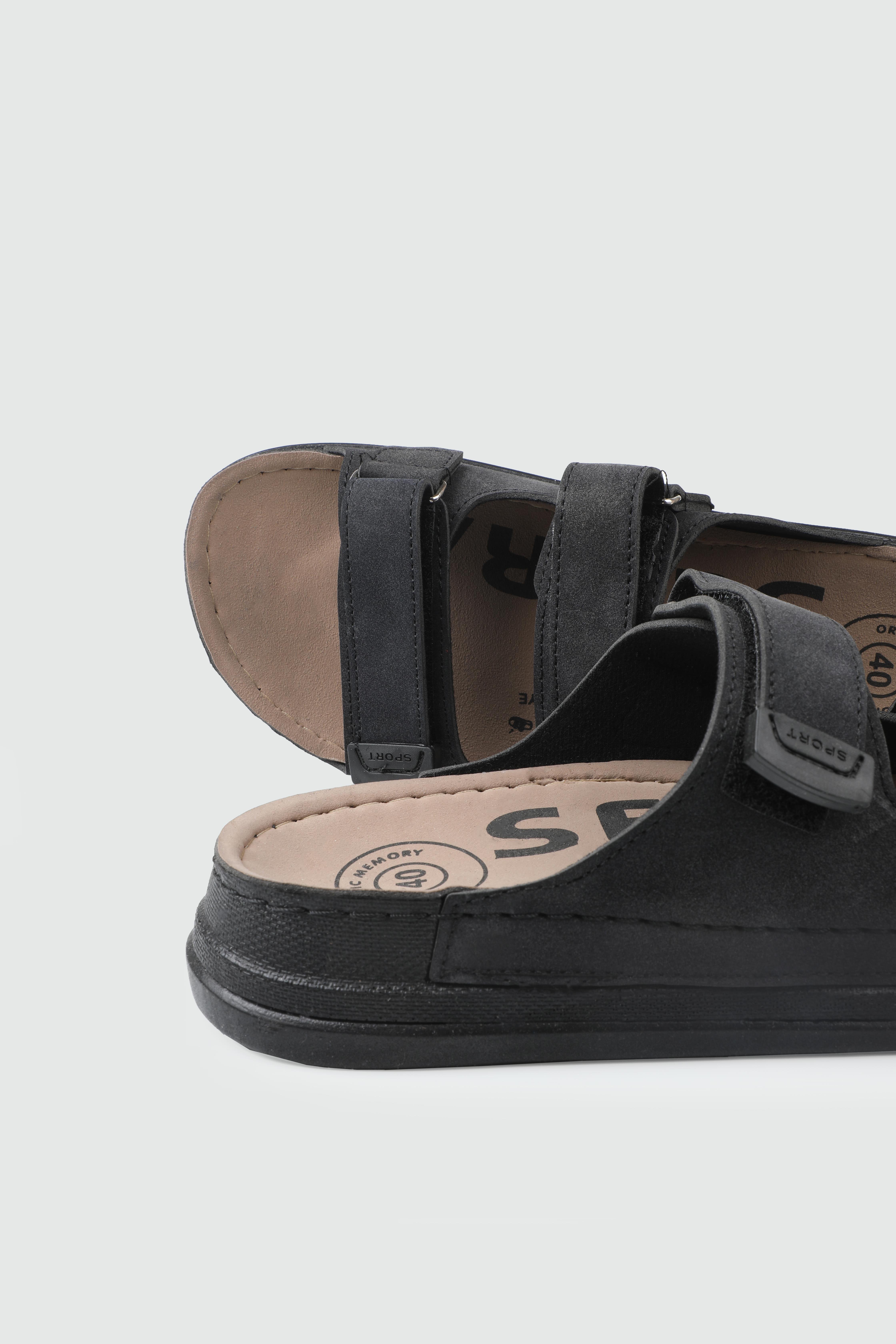 RAHAT GÜNLÜK TERLİK Siyah Nubuk Erkek Terlik SERRA-6000 Erkek Terlik Serra SERRA 25Y-6000 MER TERLİK CIRT