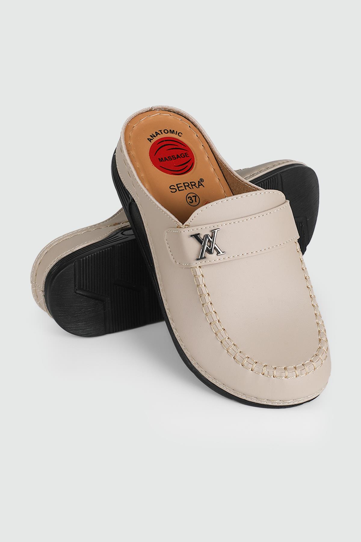 Rahat Kapalı Krem Kadın Terlik 1505 Kadın Günlük Terlik Serra SERRA 1505 ZEN X TOKALI