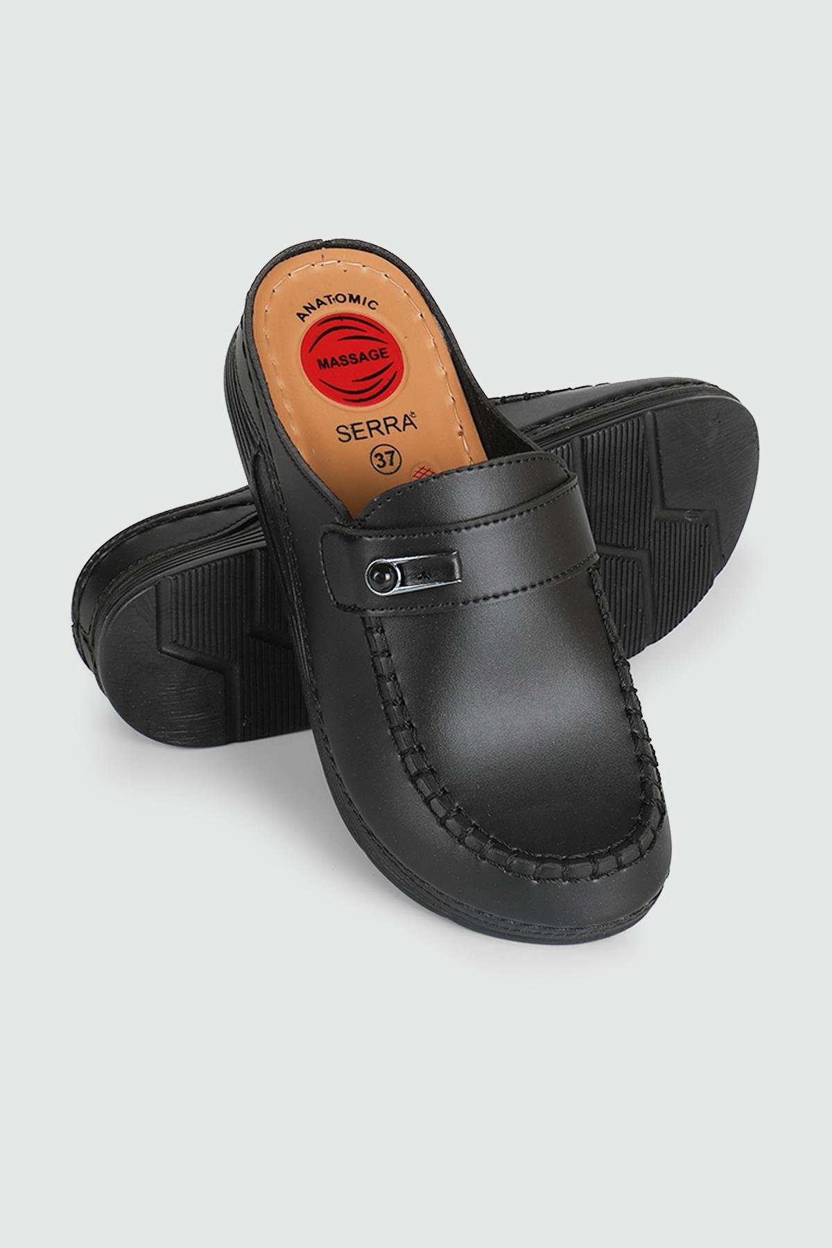 Rahat Kapalı Siyah Kadın Terlik 1504 Kadın Günlük Terlik Serra SERRA 1504 KADIN 24K