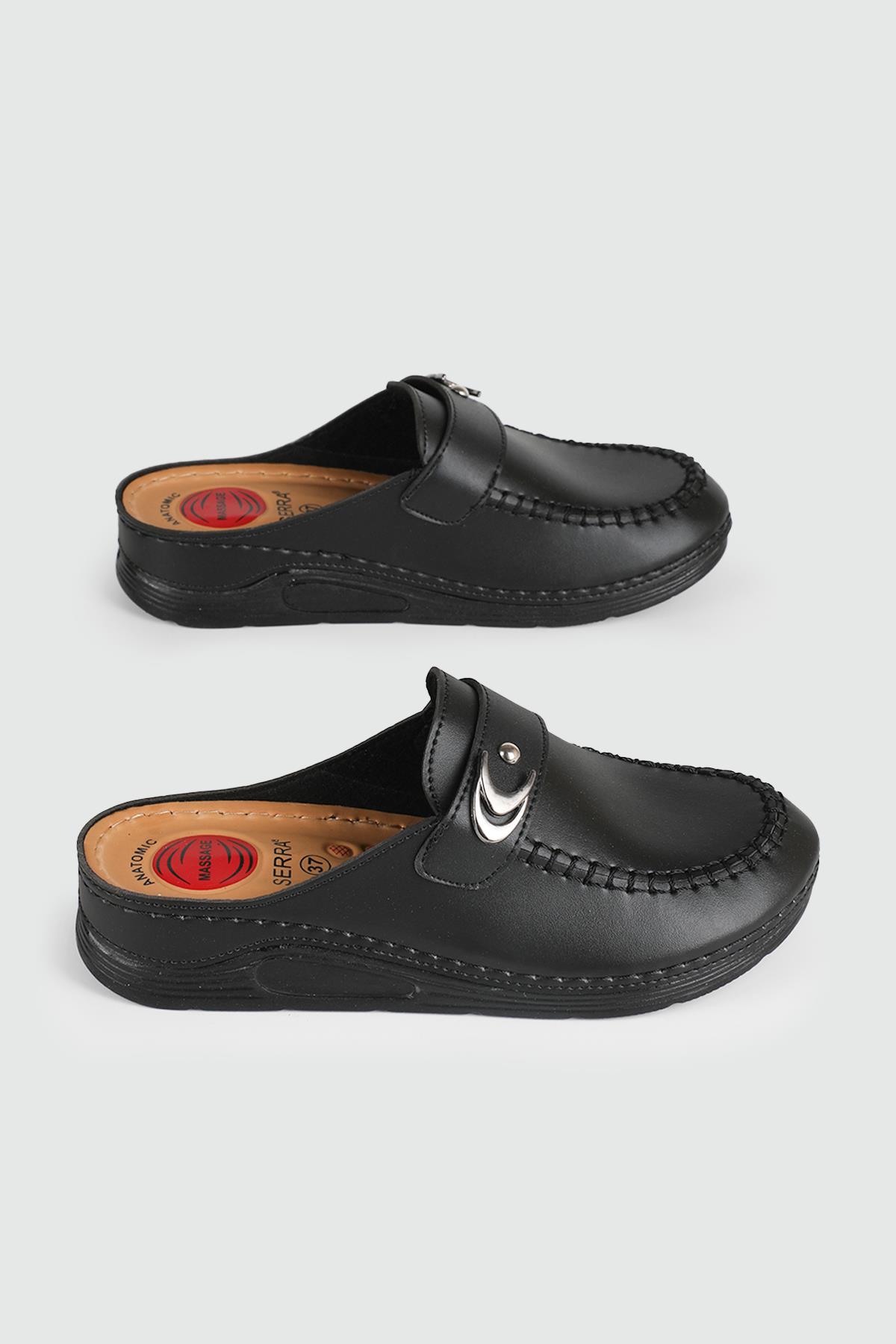 Rahat Kapalı Siyah Kadın Terlik 1507 Kadın Günlük Terlik Serra SERRA 1507 KADIN 24K