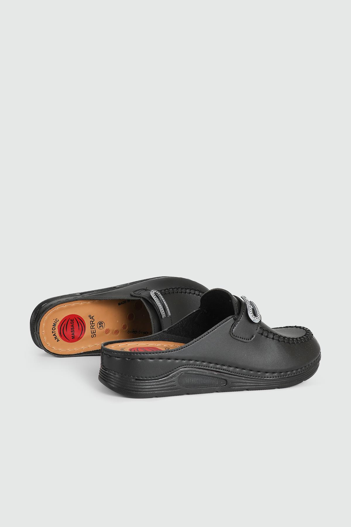 Rahat Kapalı Siyah Kadın Terlik 1517 Kadın Günlük Terlik Serra SERRA 1517 KADIN 24K