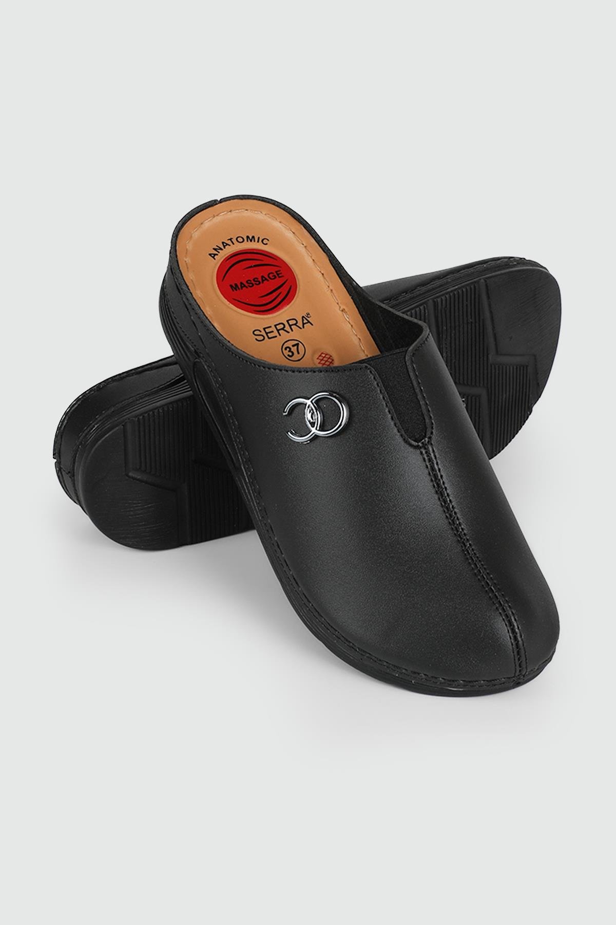 Rahat Kapalı Siyah Kadın Terlik 1520 Kadın Günlük Terlik Serra SERRA 1520 KADIN 24K