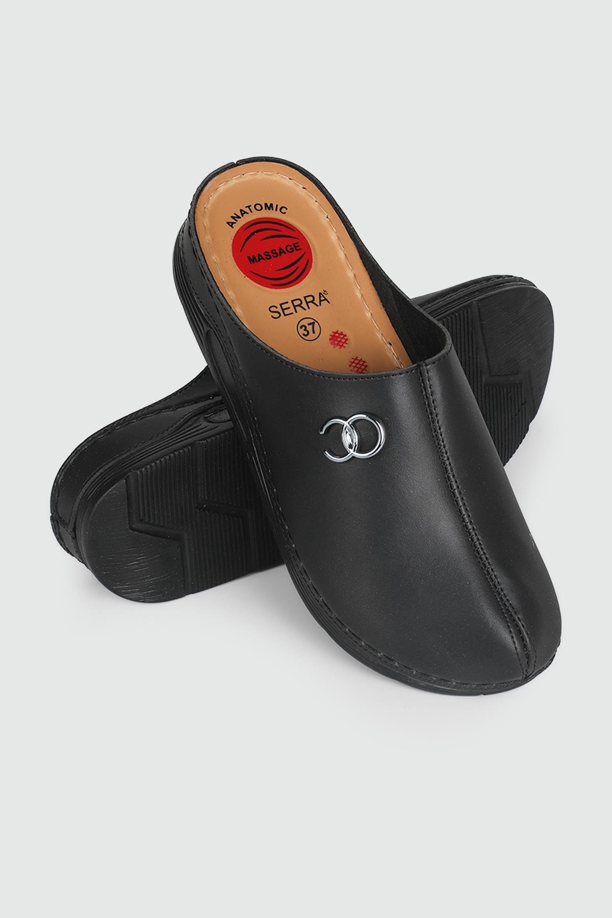 Rahat Kapalı Siyah Kadın Terlik 1524 Kadın Günlük Terlik Serra SERRA 1524 KADIN 24K