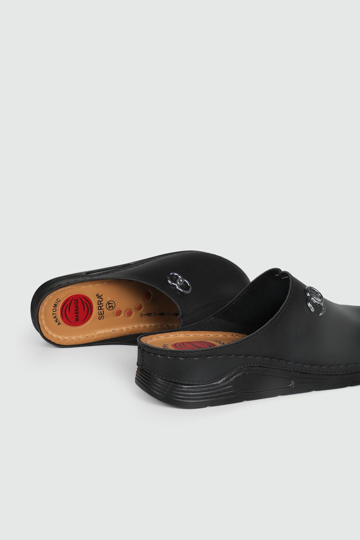 Rahat Kapalı Siyah Kadın Terlik 1524 Kadın Günlük Terlik Serra SERRA 1524 KADIN 24K