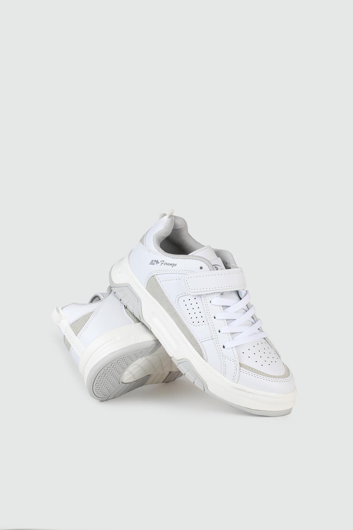 Rahat Nefes Alır Bağcıklı Beyaz Kadın Spor Ayakkabı 242-2083 Kadın Günlük Spor Ayakkabı M.P M.P 242-2083 ZEN SPORTS