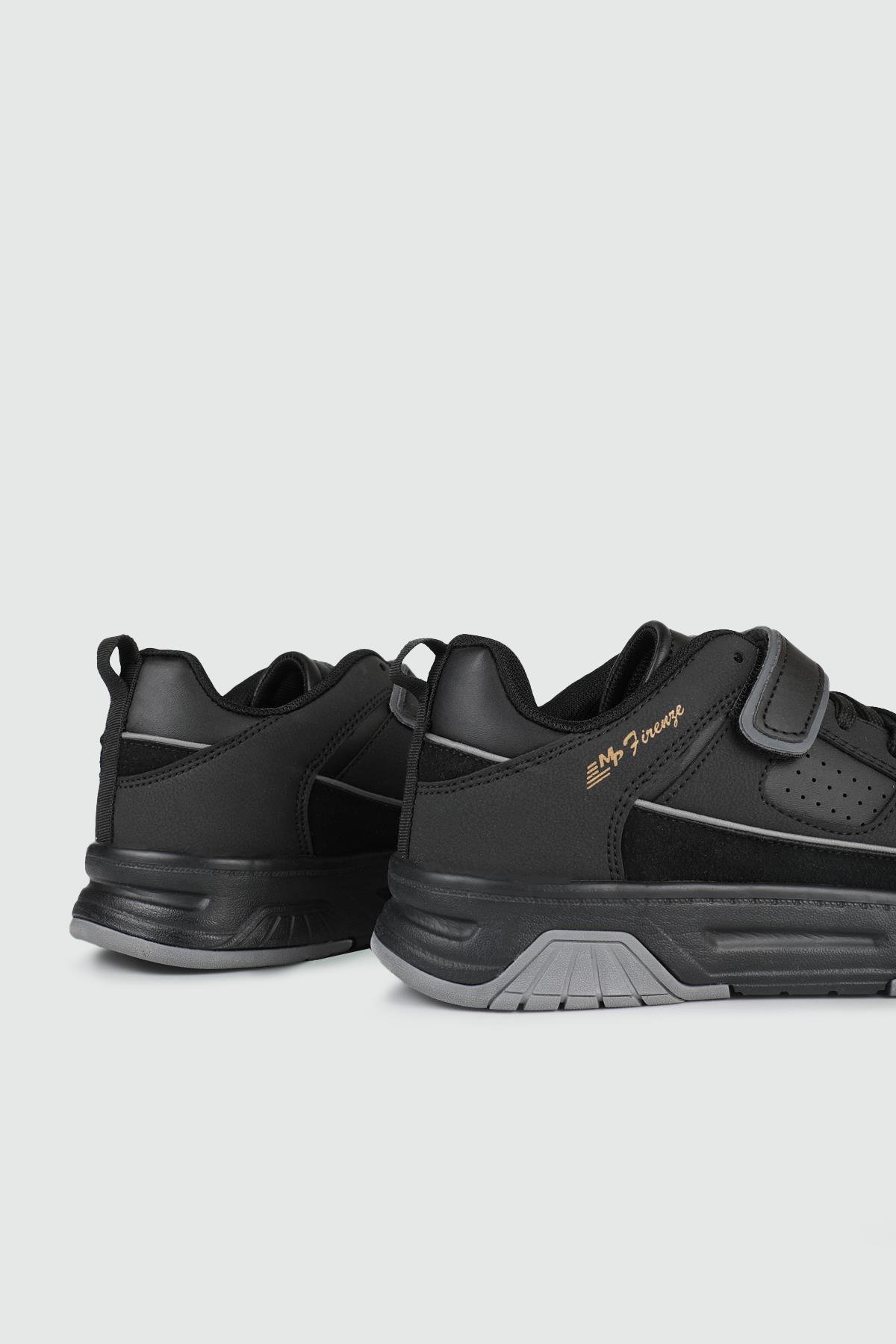 Rahat Nefes Alır Bağcıklı Siyah Kadın Spor Ayakkabı 242-2083 Kadın Günlük Spor Ayakkabı M.P M.P 242-2083 ZEN SPORTS