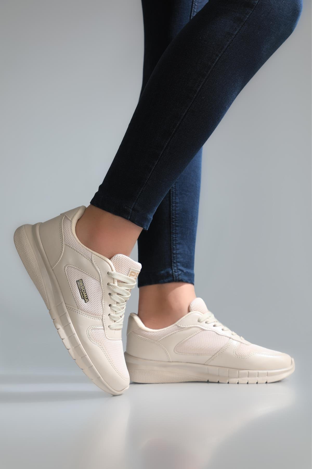 Rahat Nefes Alır Sneakers Bej Kadın Spor Ayakkabı 011 Kadın Günlük Spor Ayakkabı PASOMIA PASOMİA 011 ZEN ANORAK